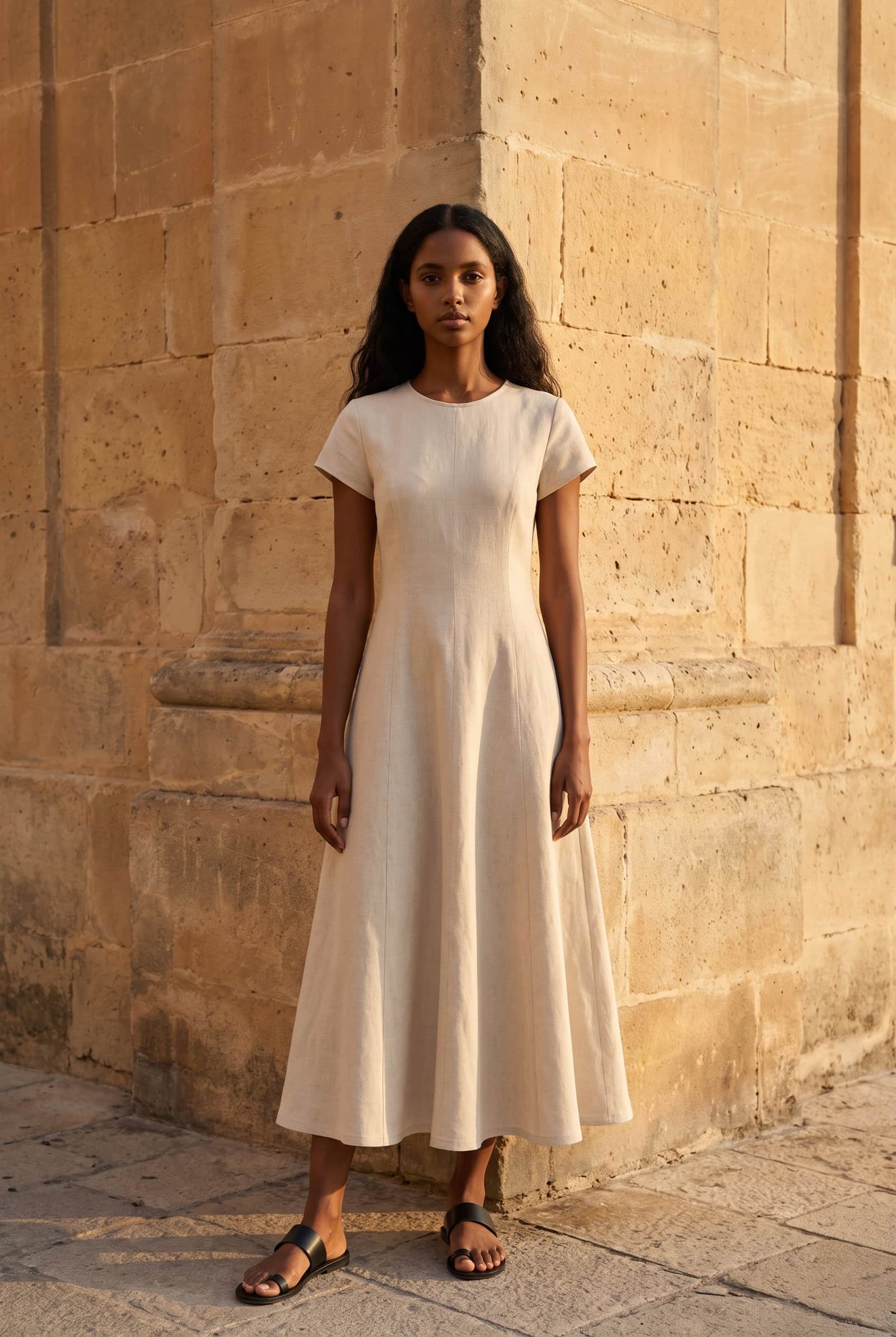 Minimalist Linen Dress