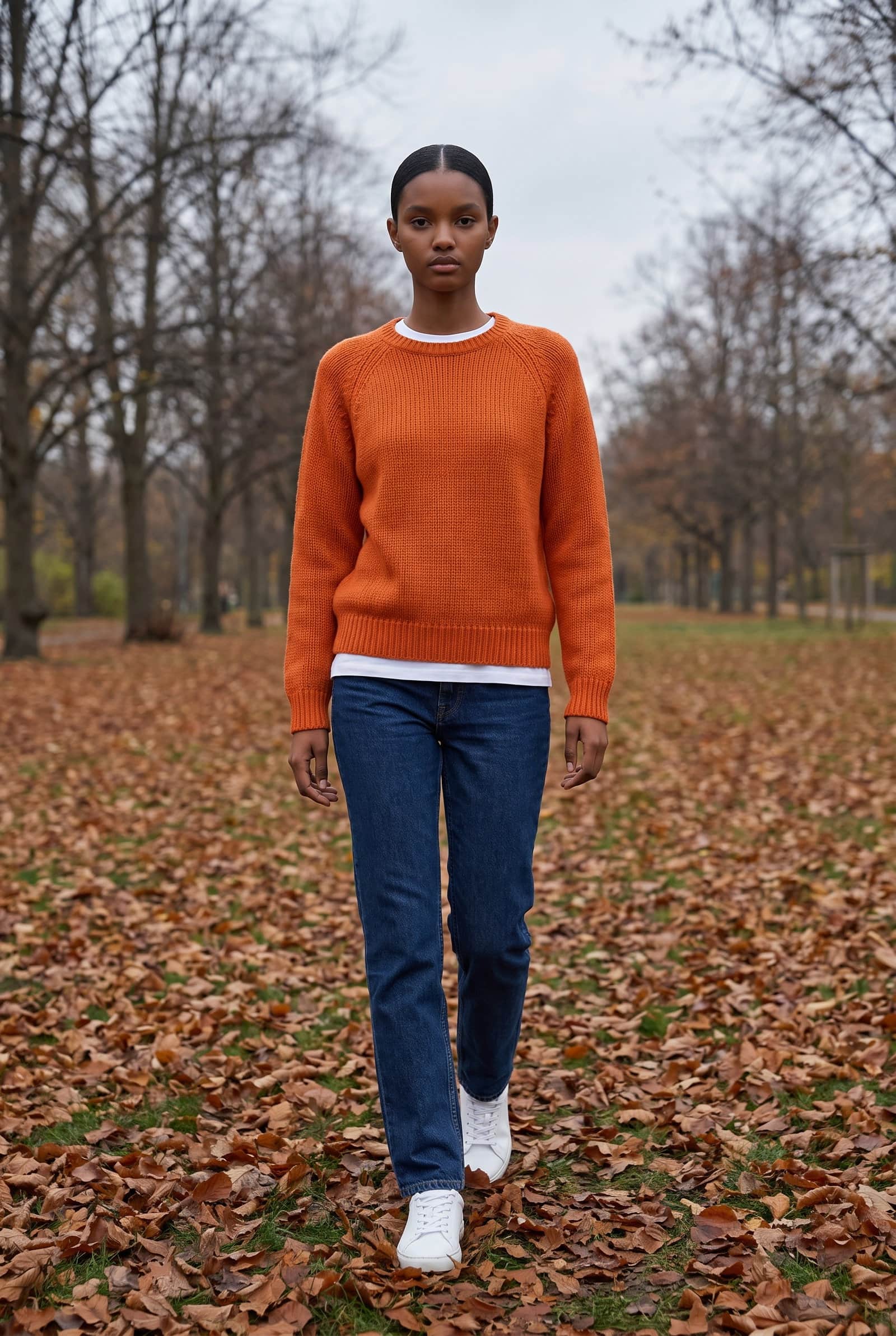 Orange Crewneck Sweater