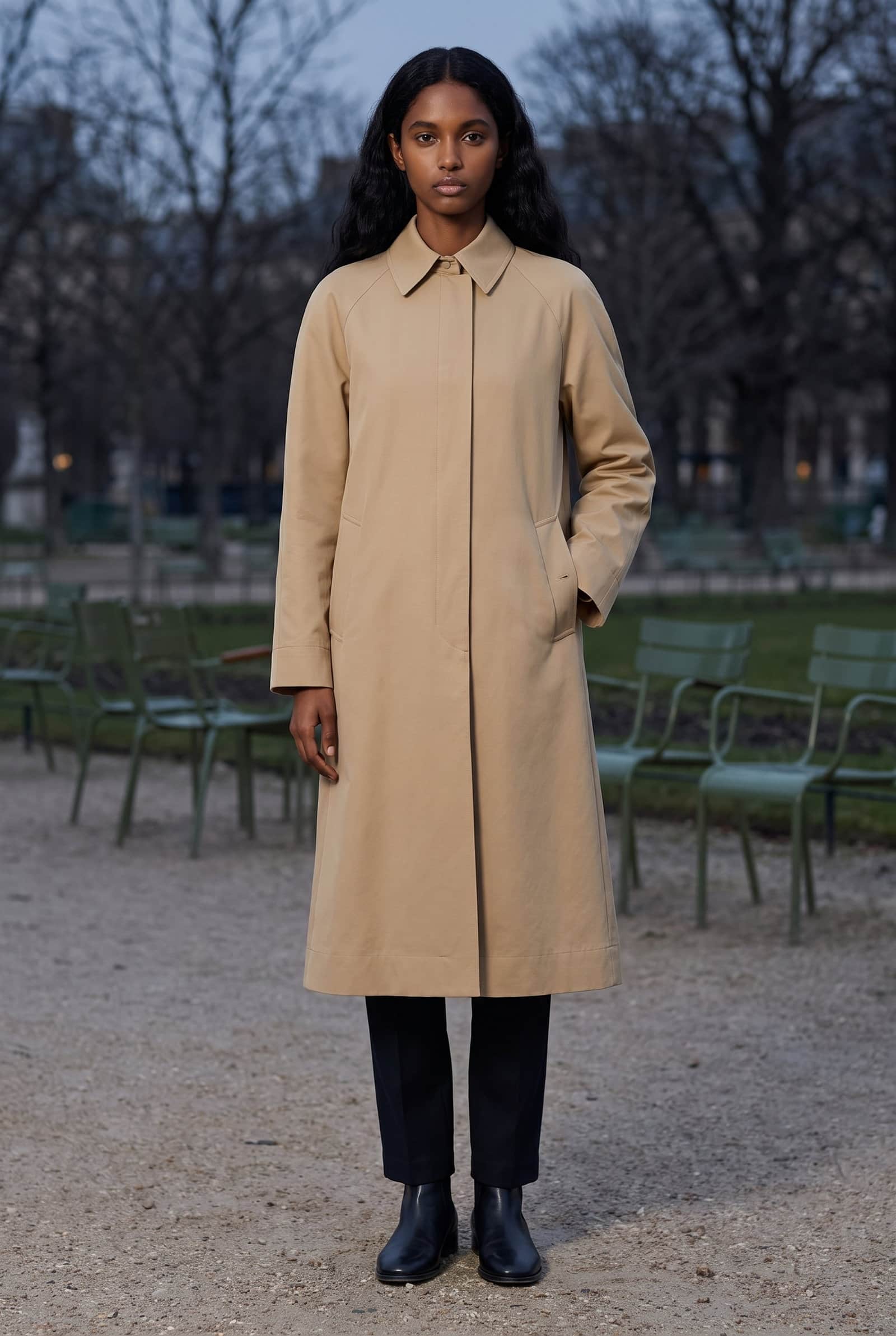 Single-Breasted Mac Coat