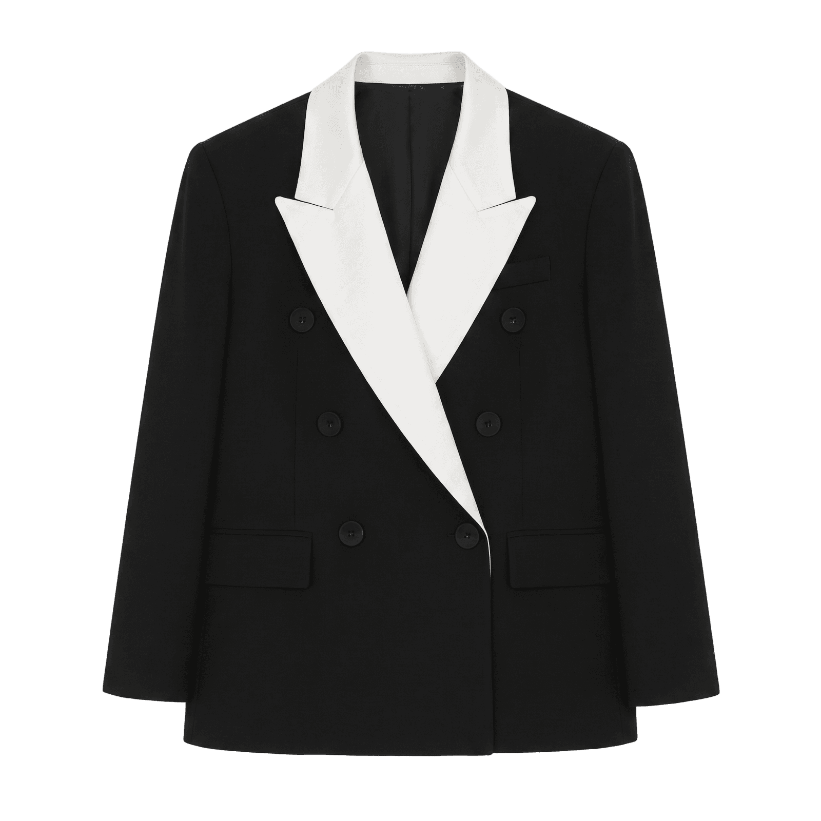 Contrast Black and White Blazer