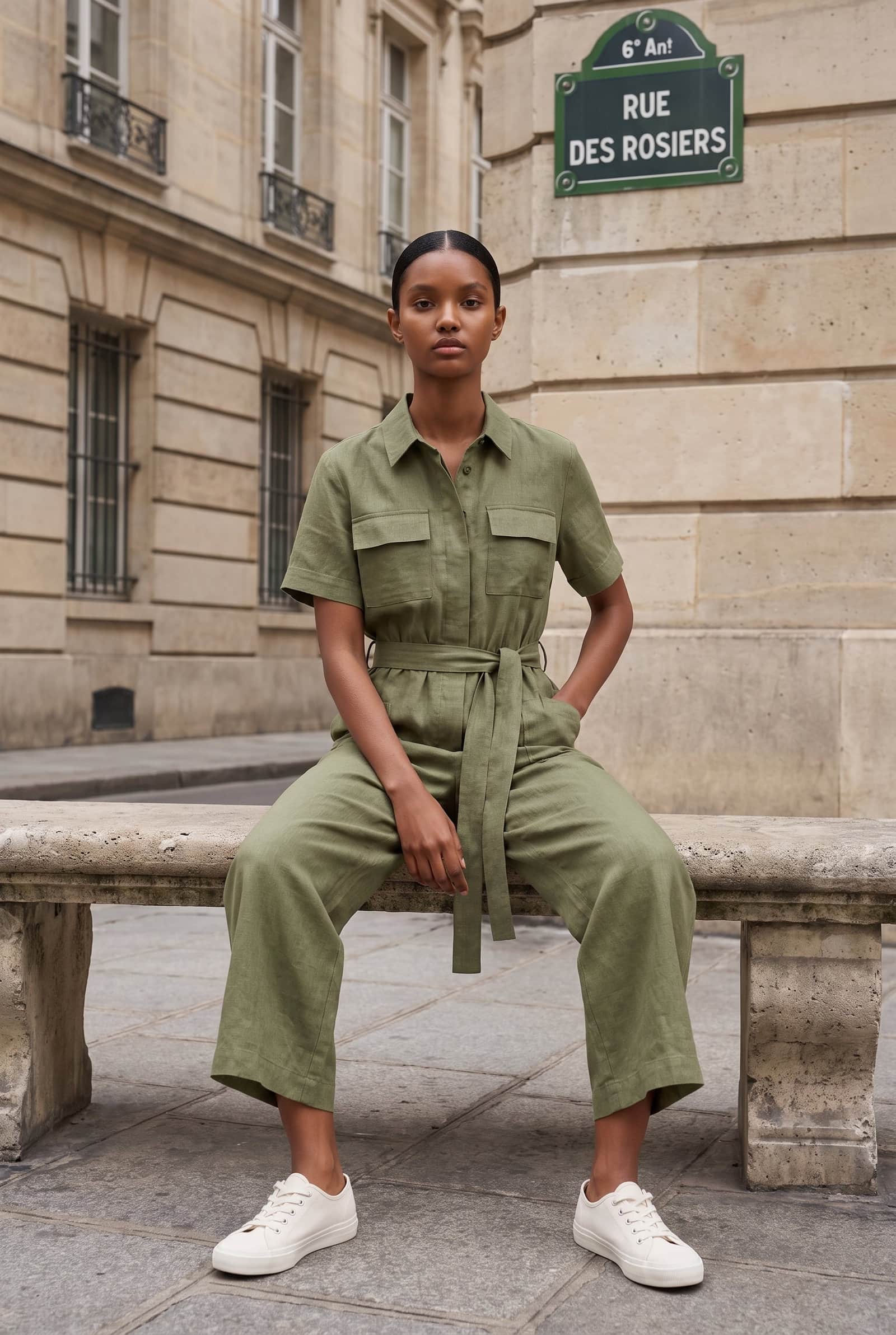 Short sleeve Utility Jumpsuit