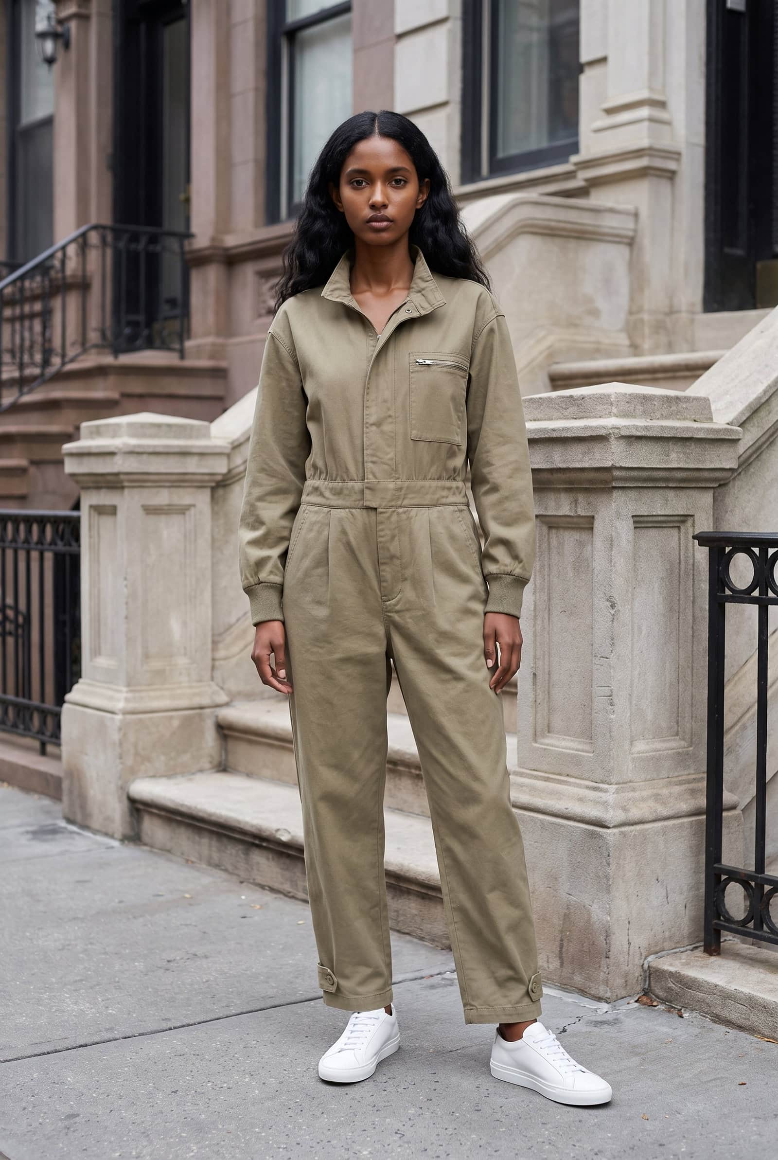 Zip-Up Jumpsuit