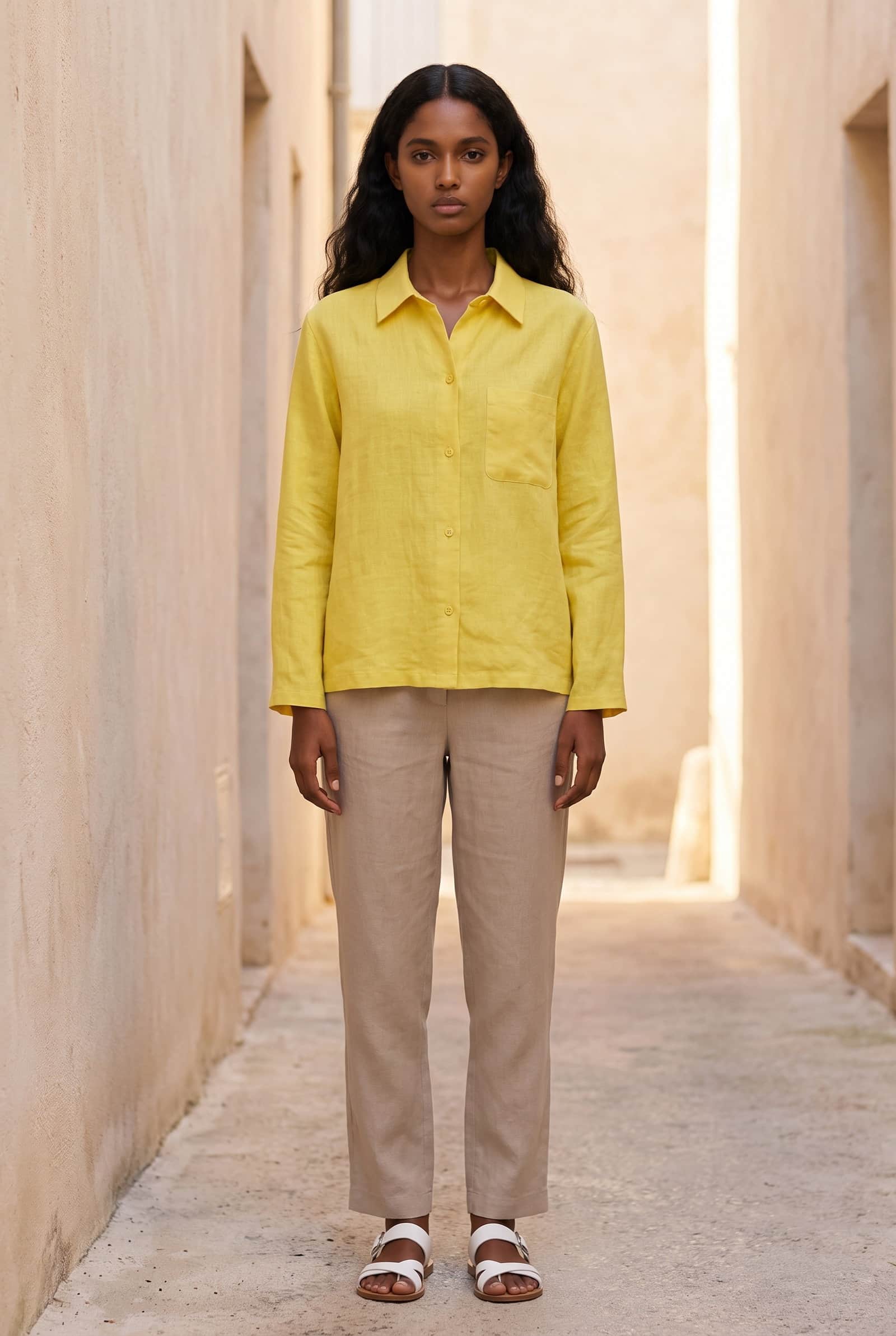 Yellow Linen Shirt