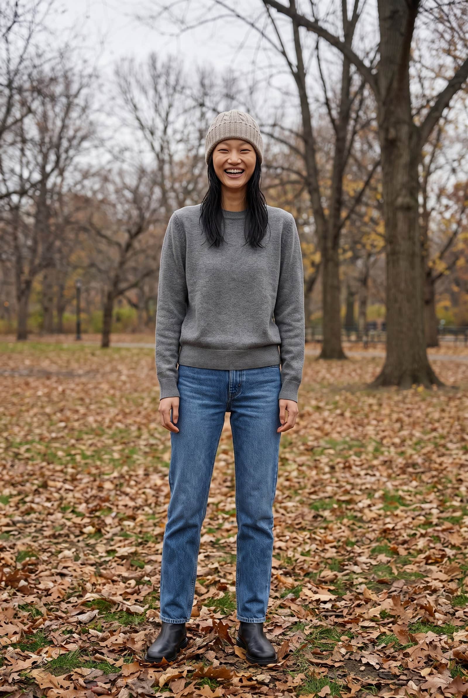 Cable knit beanie