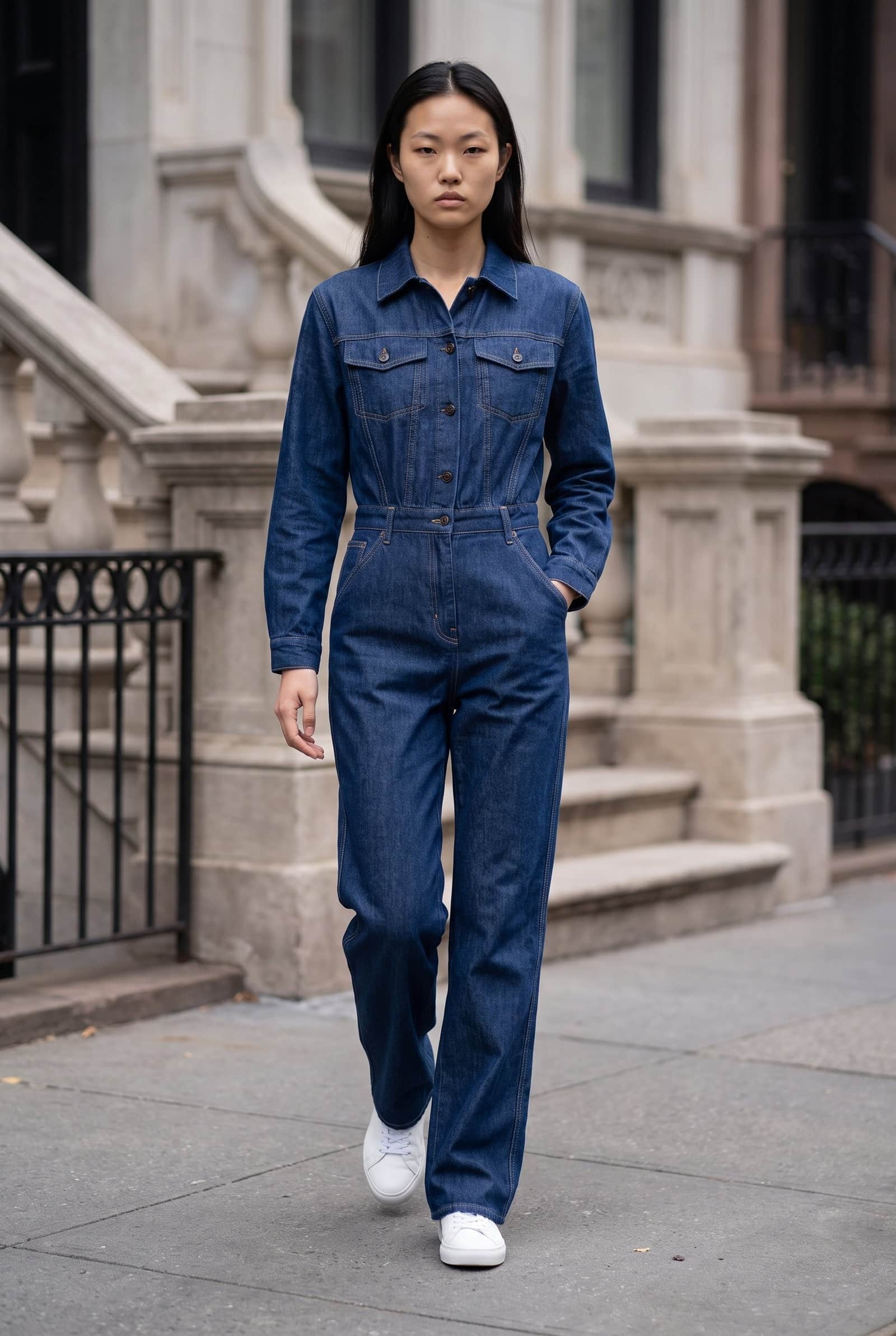 Indigo Blue Denim Jumpsuit