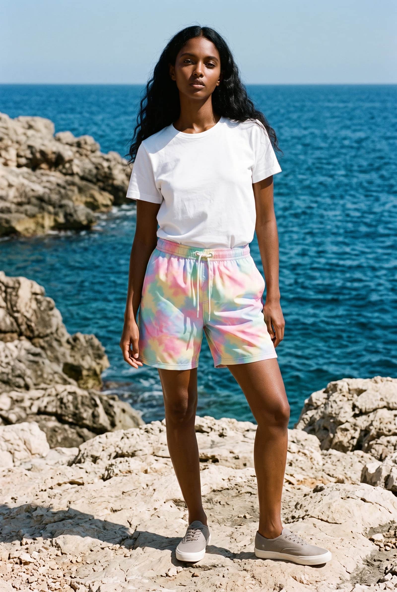 Premium Pastel Tie-Dye Swim Shorts