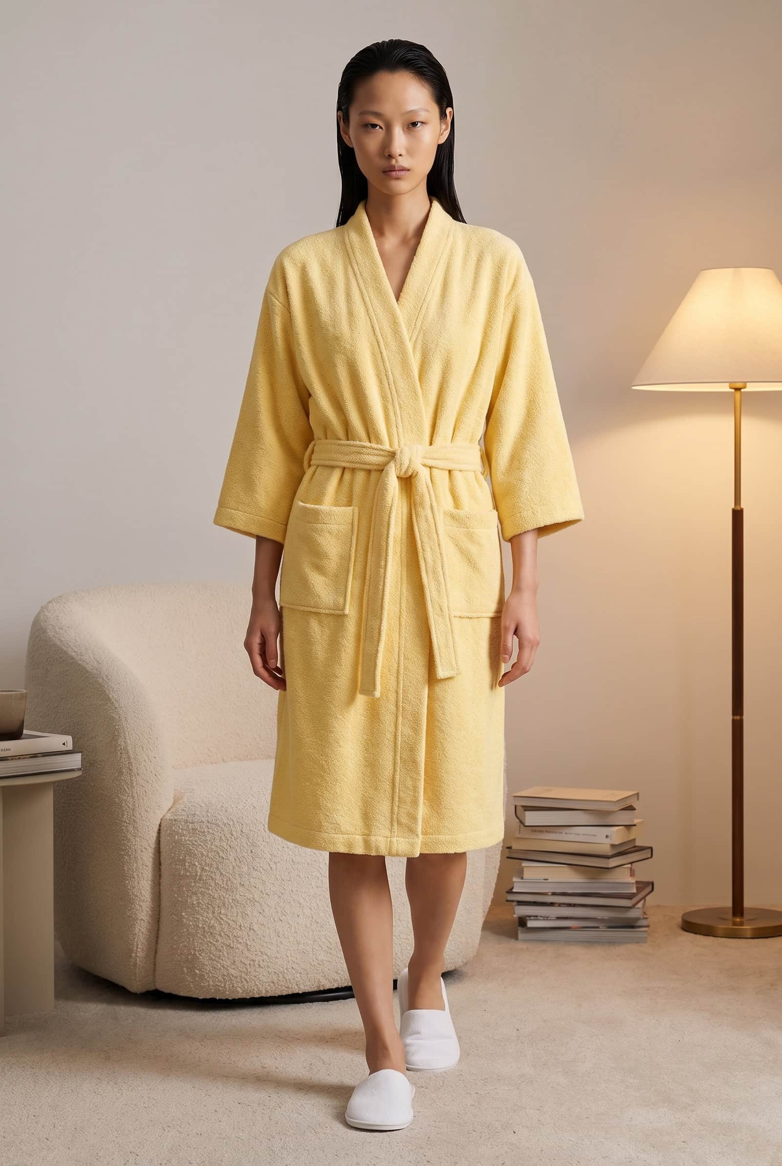 Yellow Towelling Robe