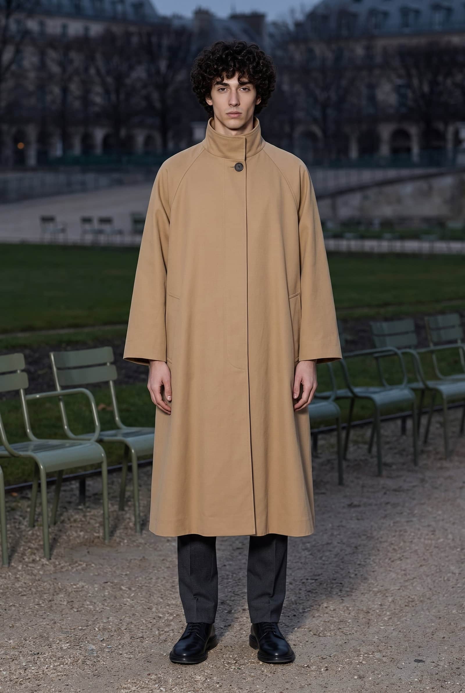 Oversized Cocoon Cape Coat