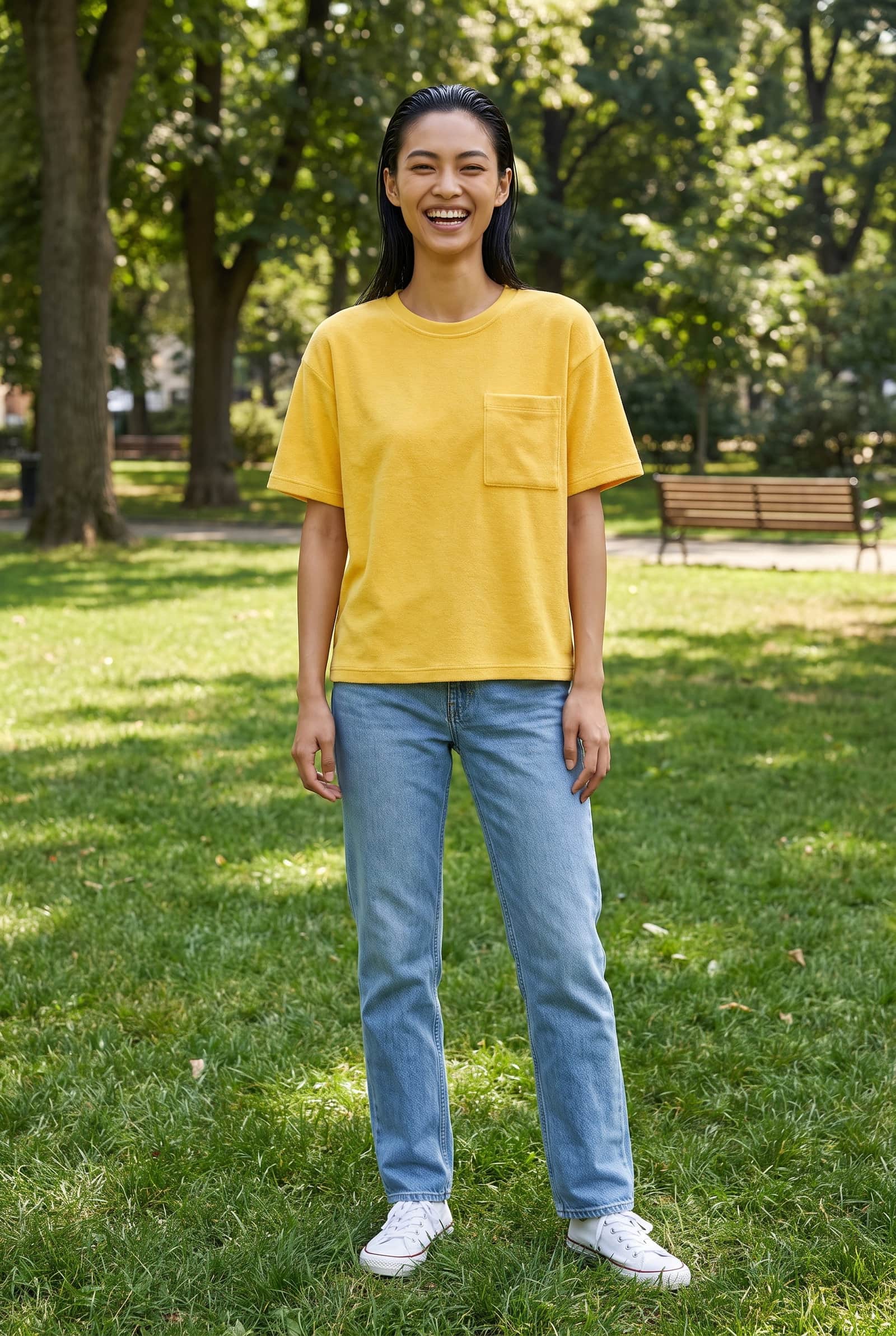 Yellow Towelling T-shirt