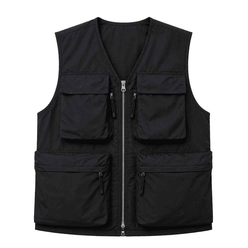 Black Multi-Pocket Vest