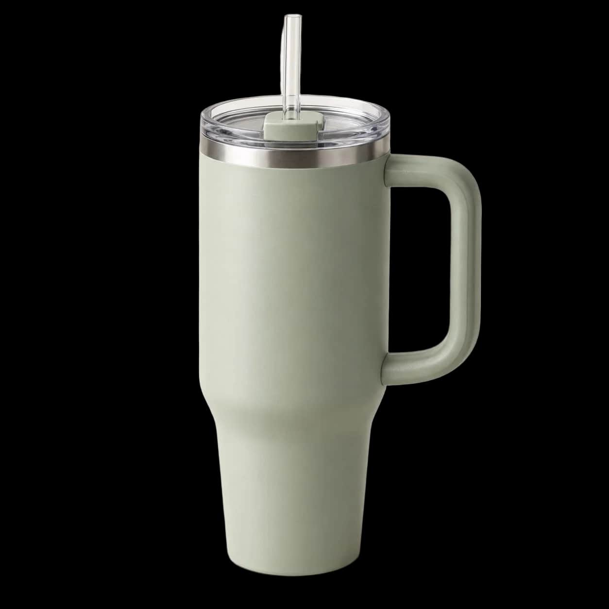 Large Handled Straw Tumbler