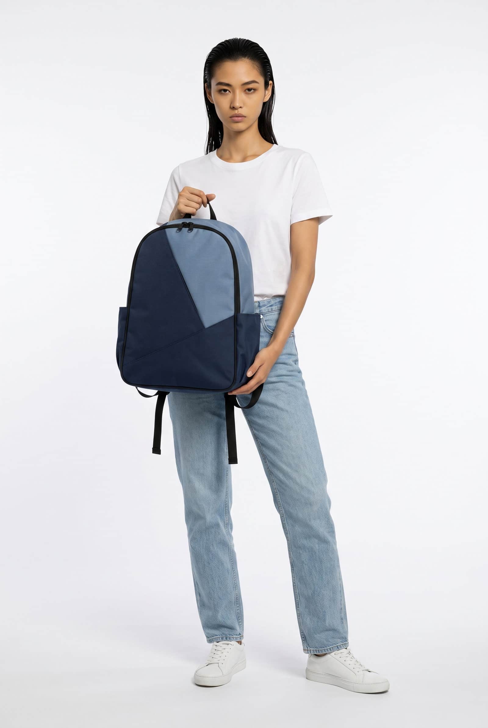 Navy Blue and Light Blue Backpack
