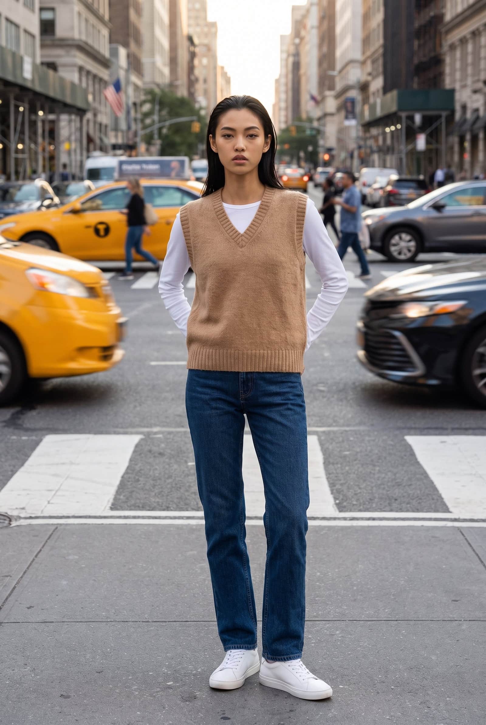 Camel Knit Vest