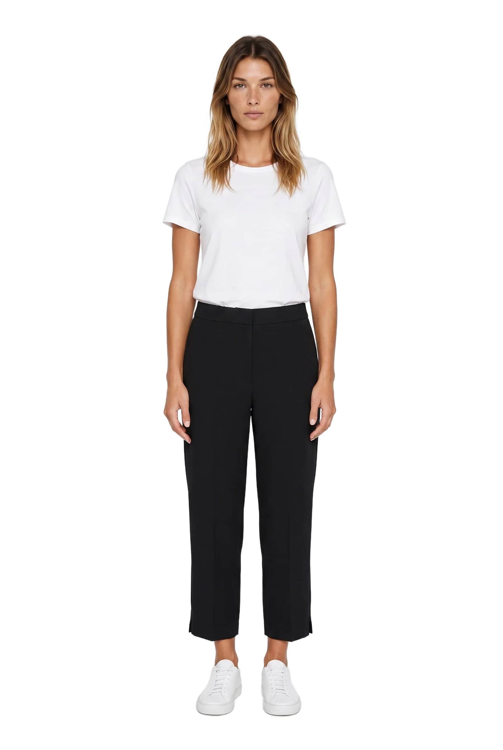 Tailored Black Capri Pants