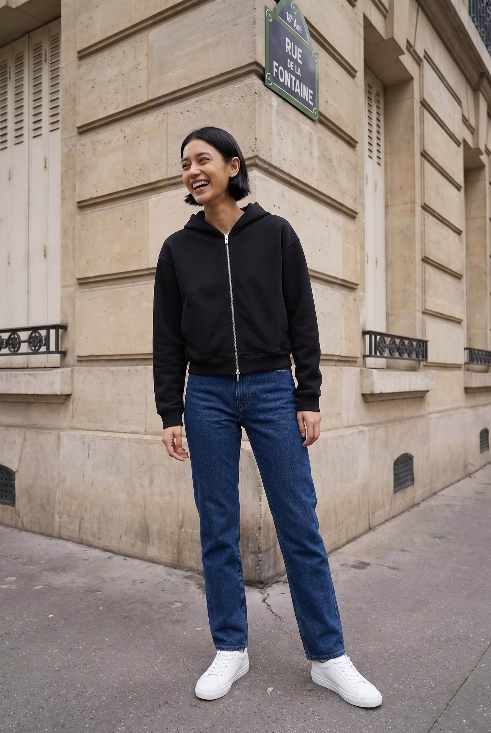 Boxy Zip-up Hoodie