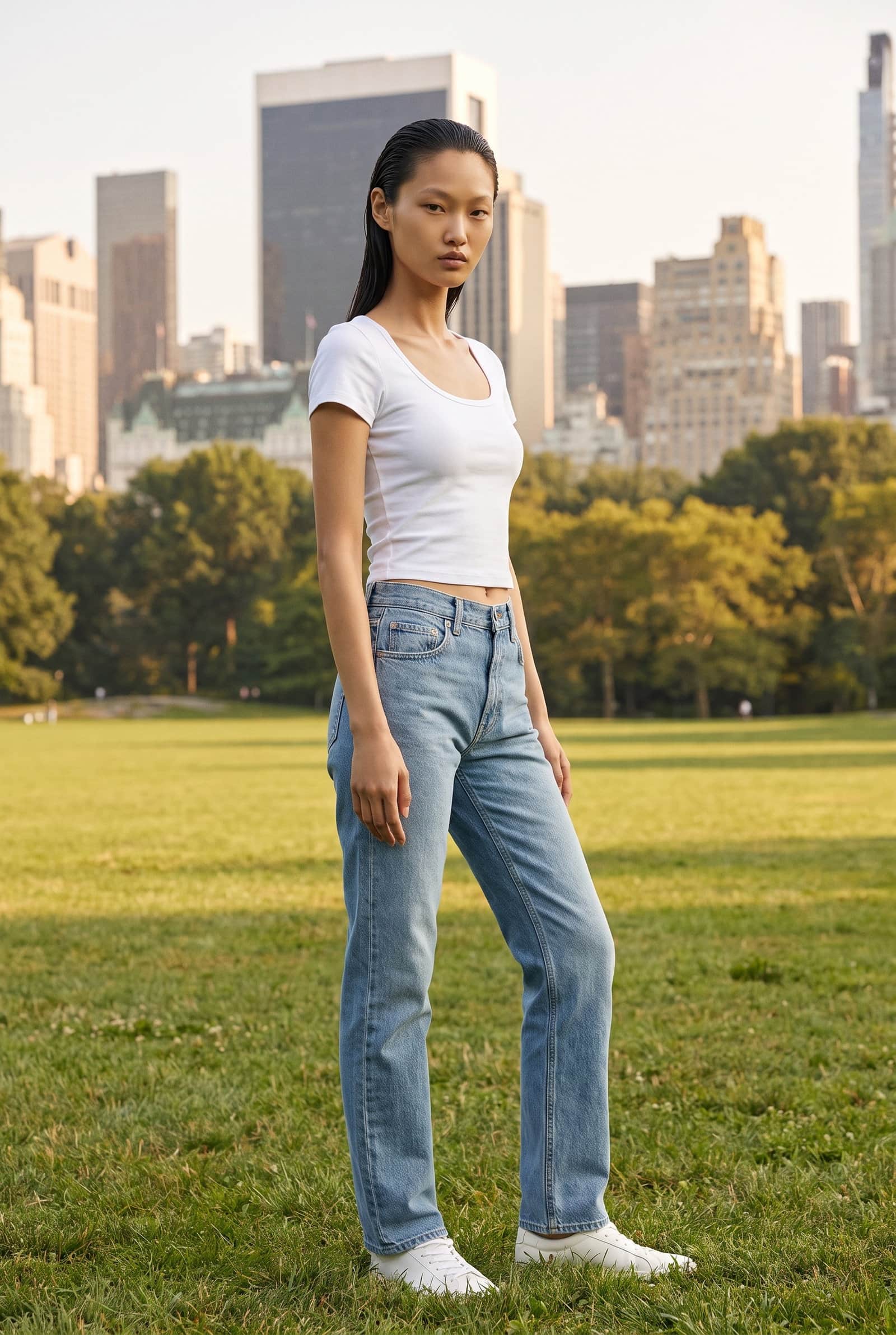 Scoop-Neck fitted T-shirt