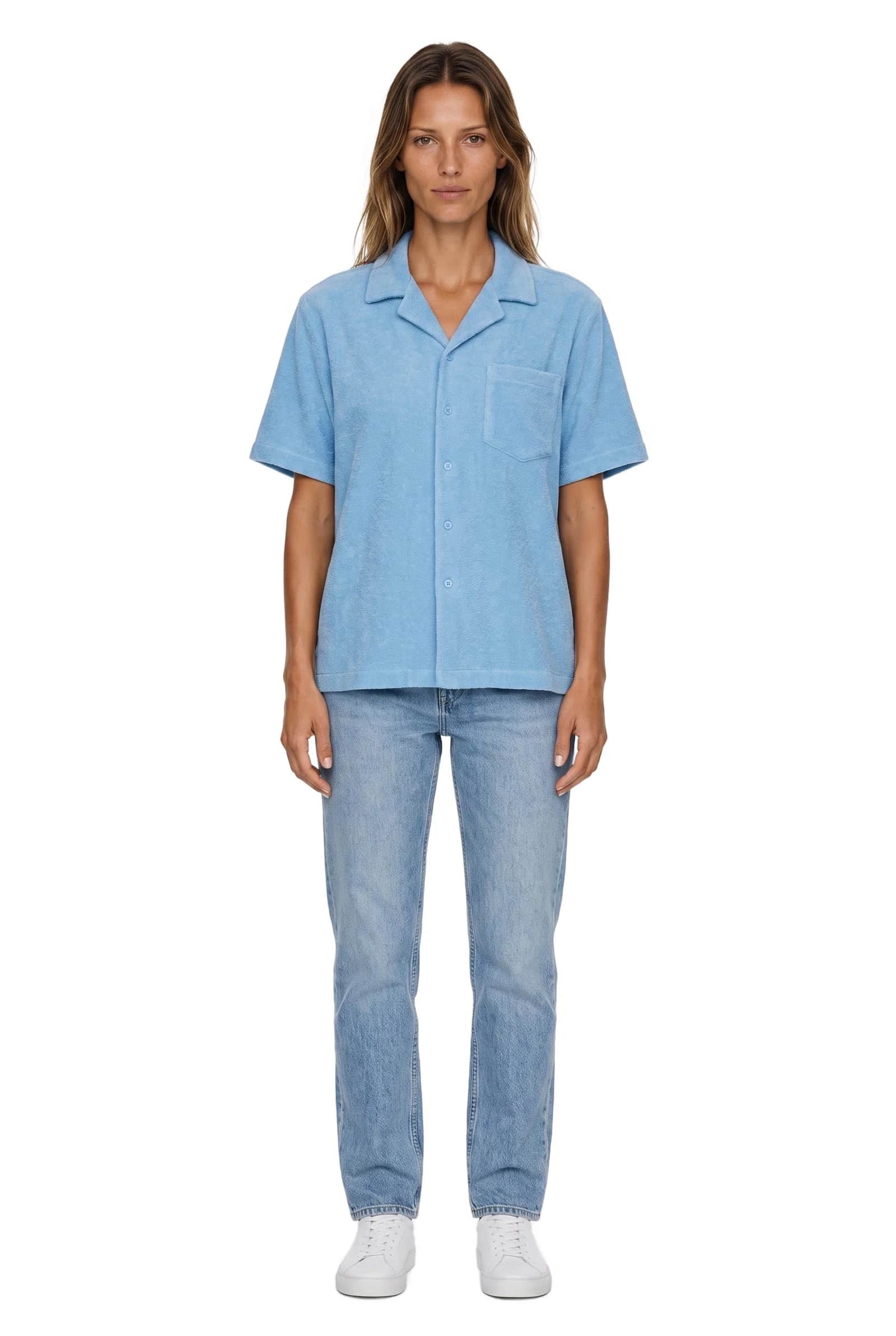 Blue Towelling Shirt