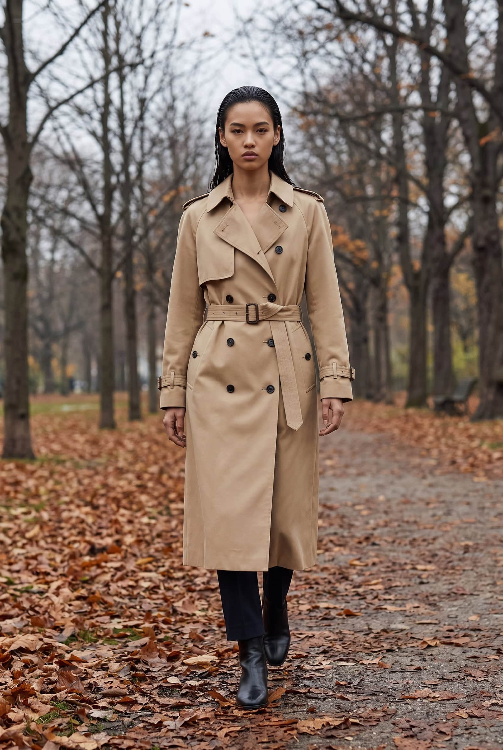 Classic Double-Breasted Trench Coat