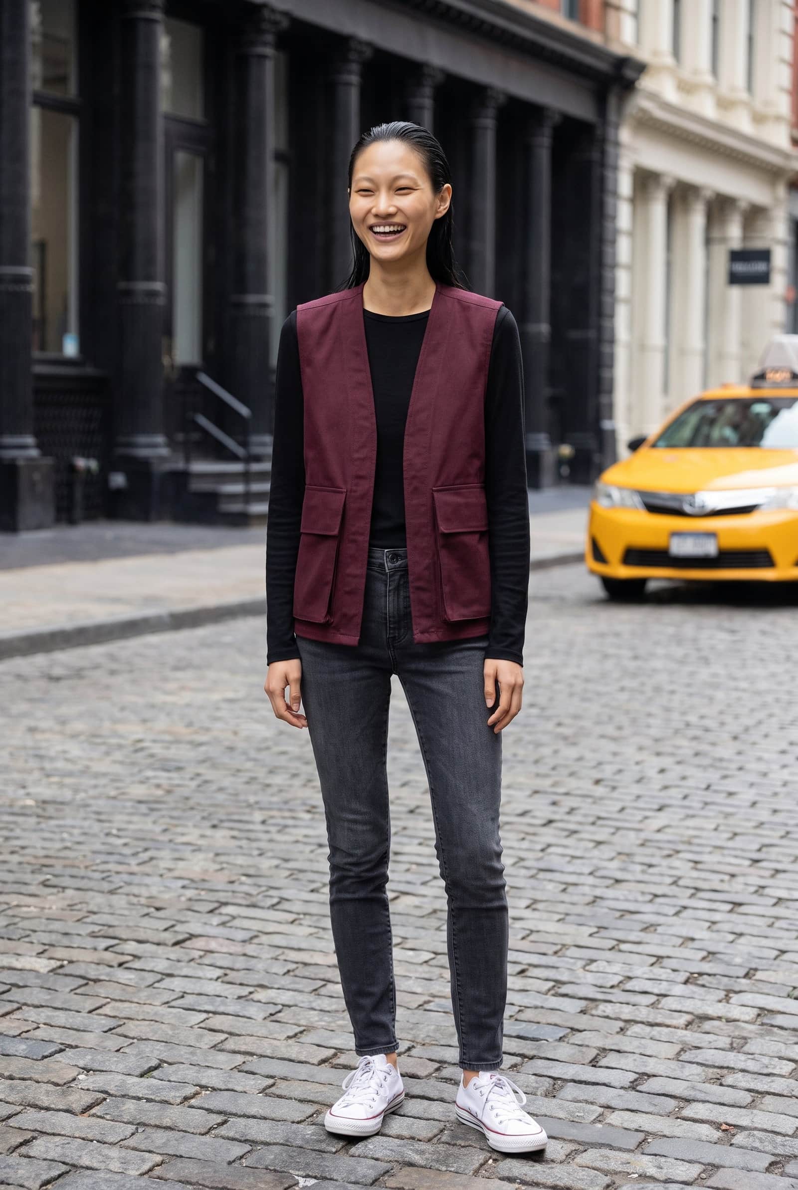 Maroon Utility Vest