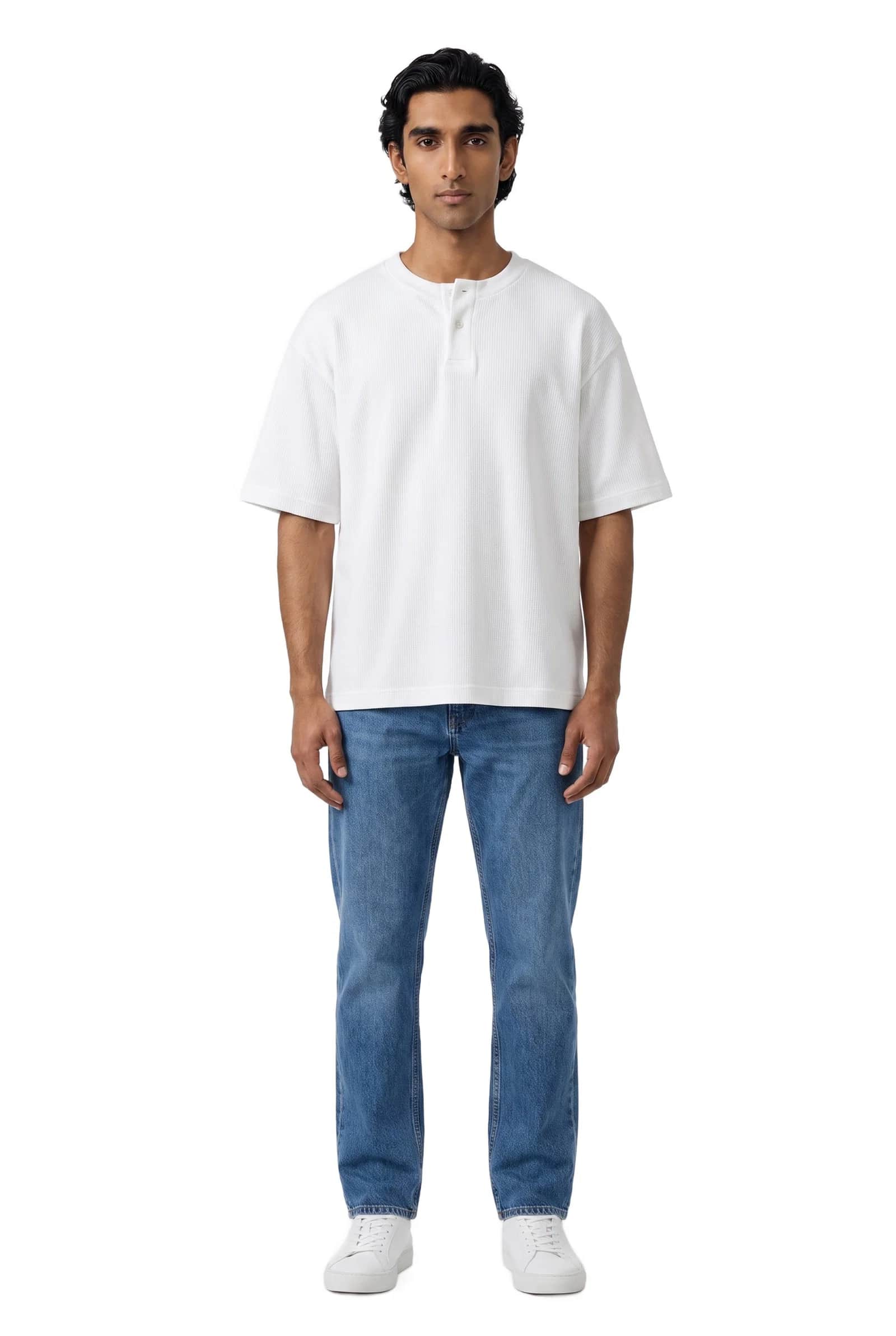 Oversized Henley T-shirt