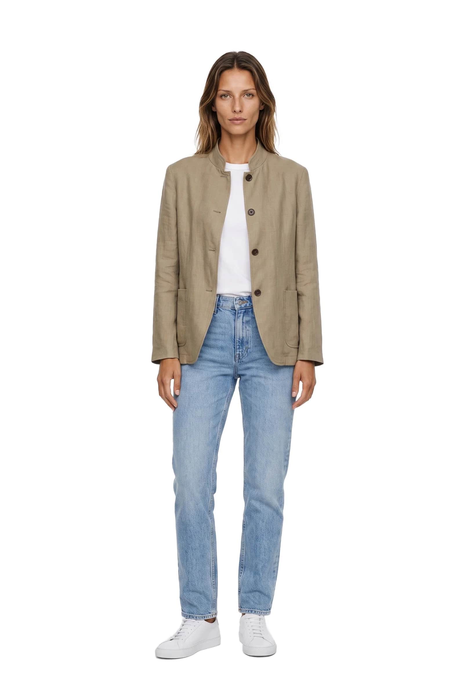 Dark Mandarin Collar Jacket