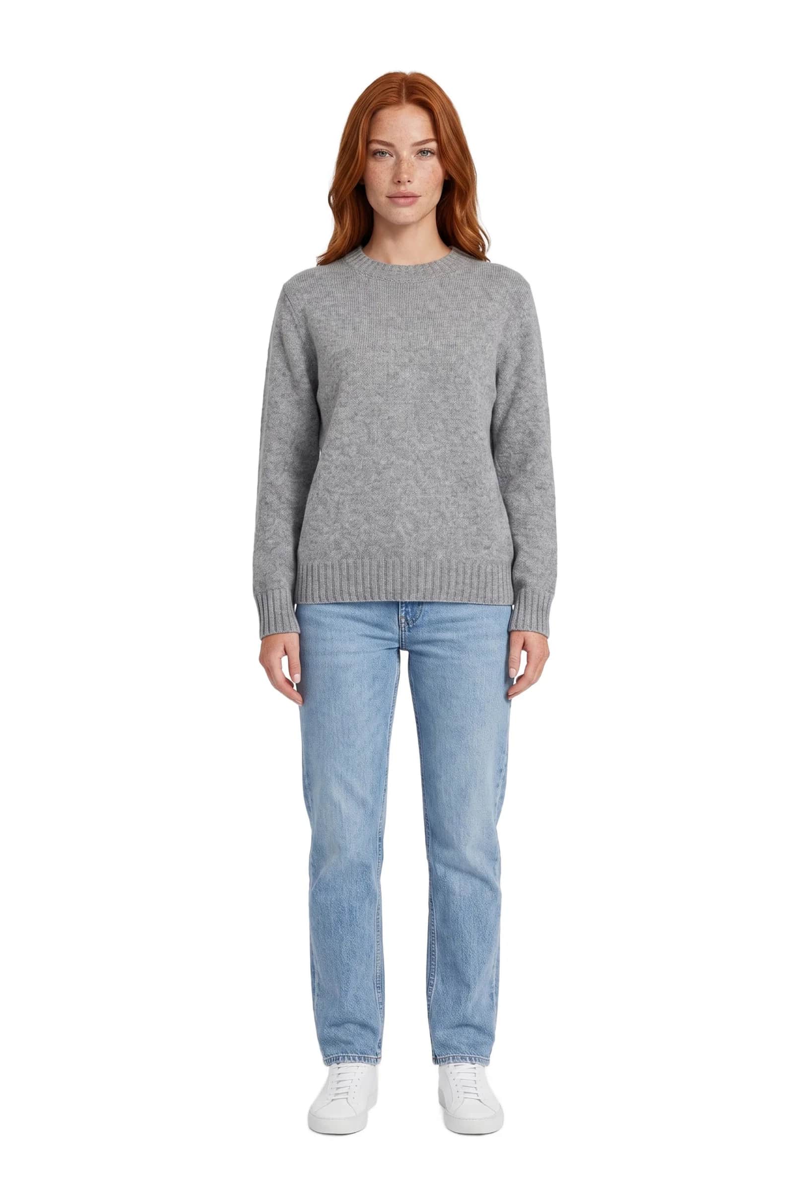 Grey Wool-Cashmere Sweate