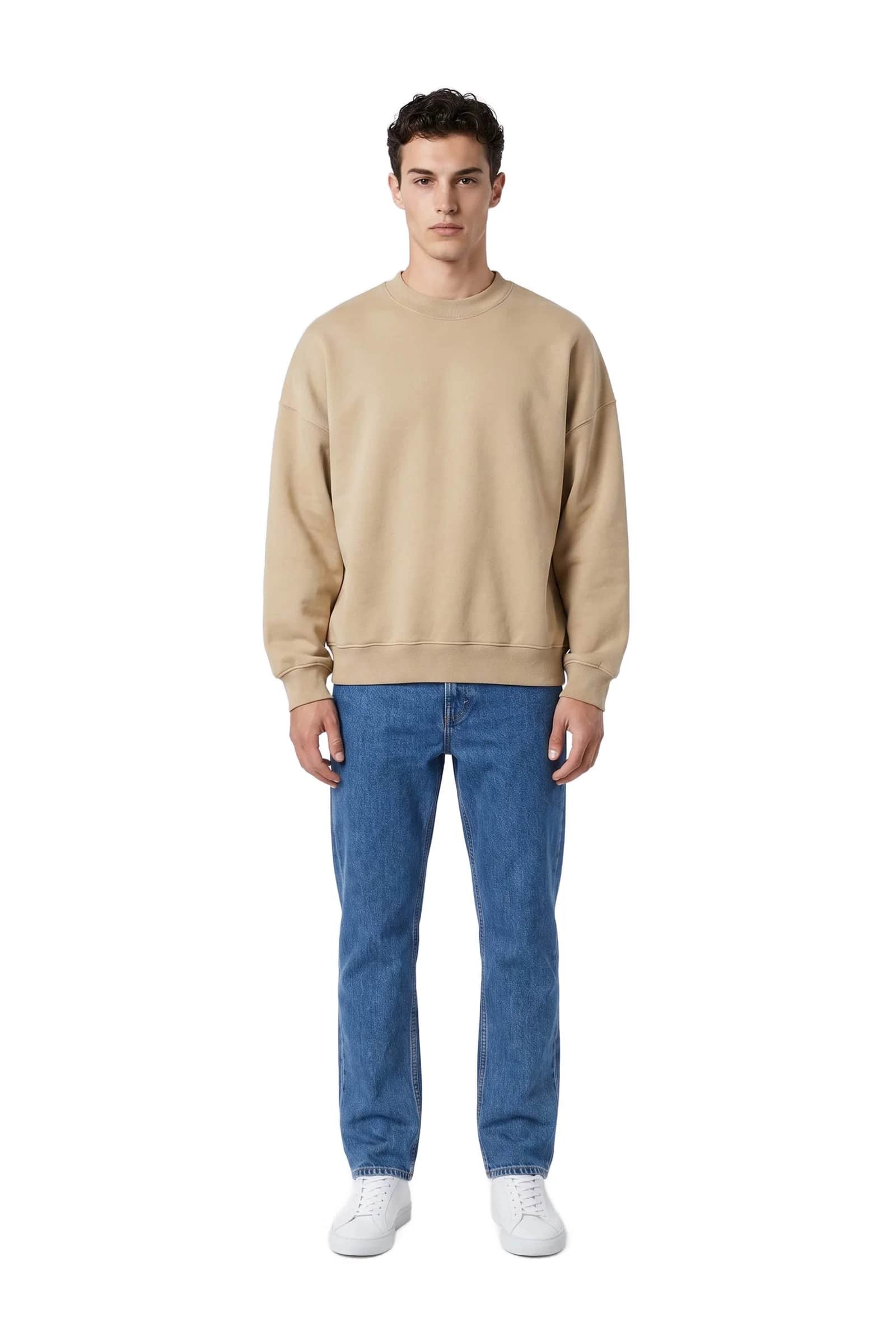Oversized Drop-shoulder crewneck