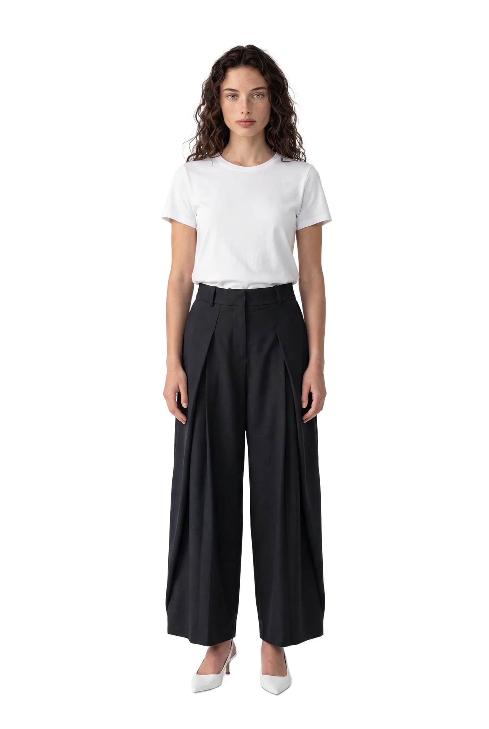 High-Waisted Tailored Culottes