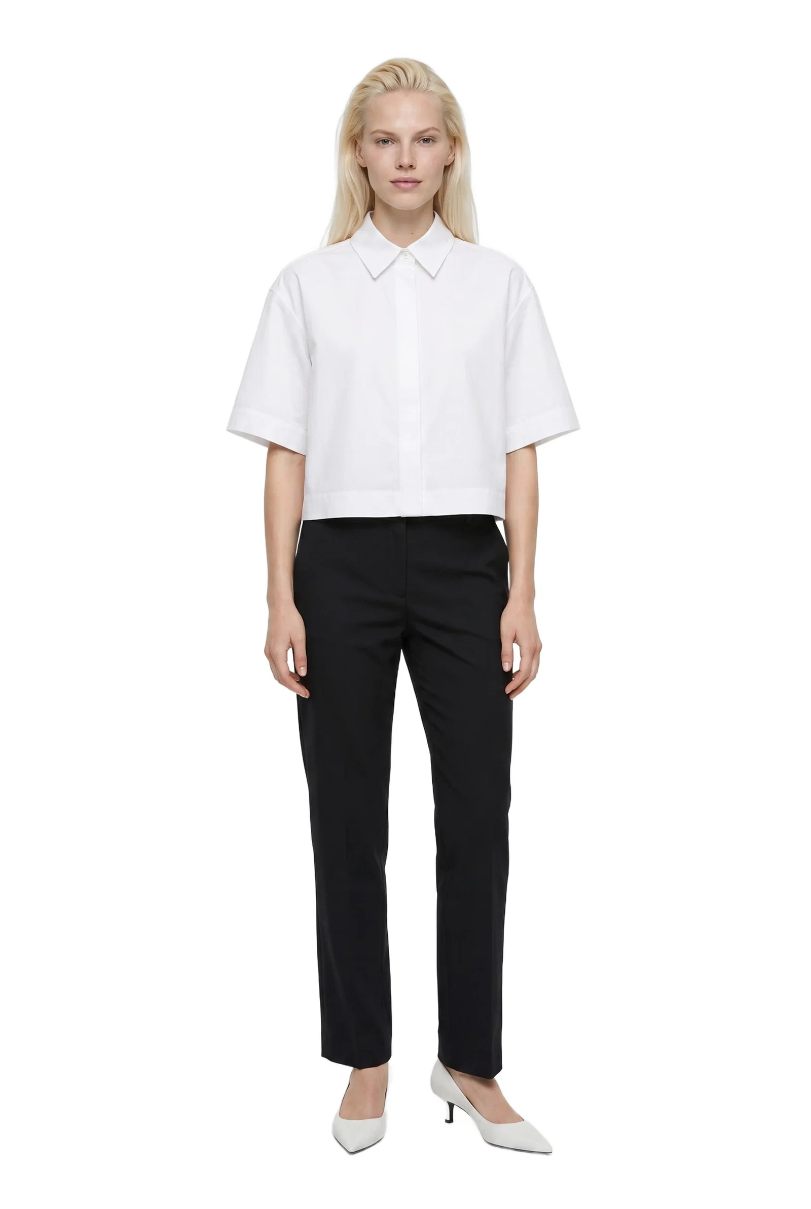 Cropped Boxy Poplin shirt