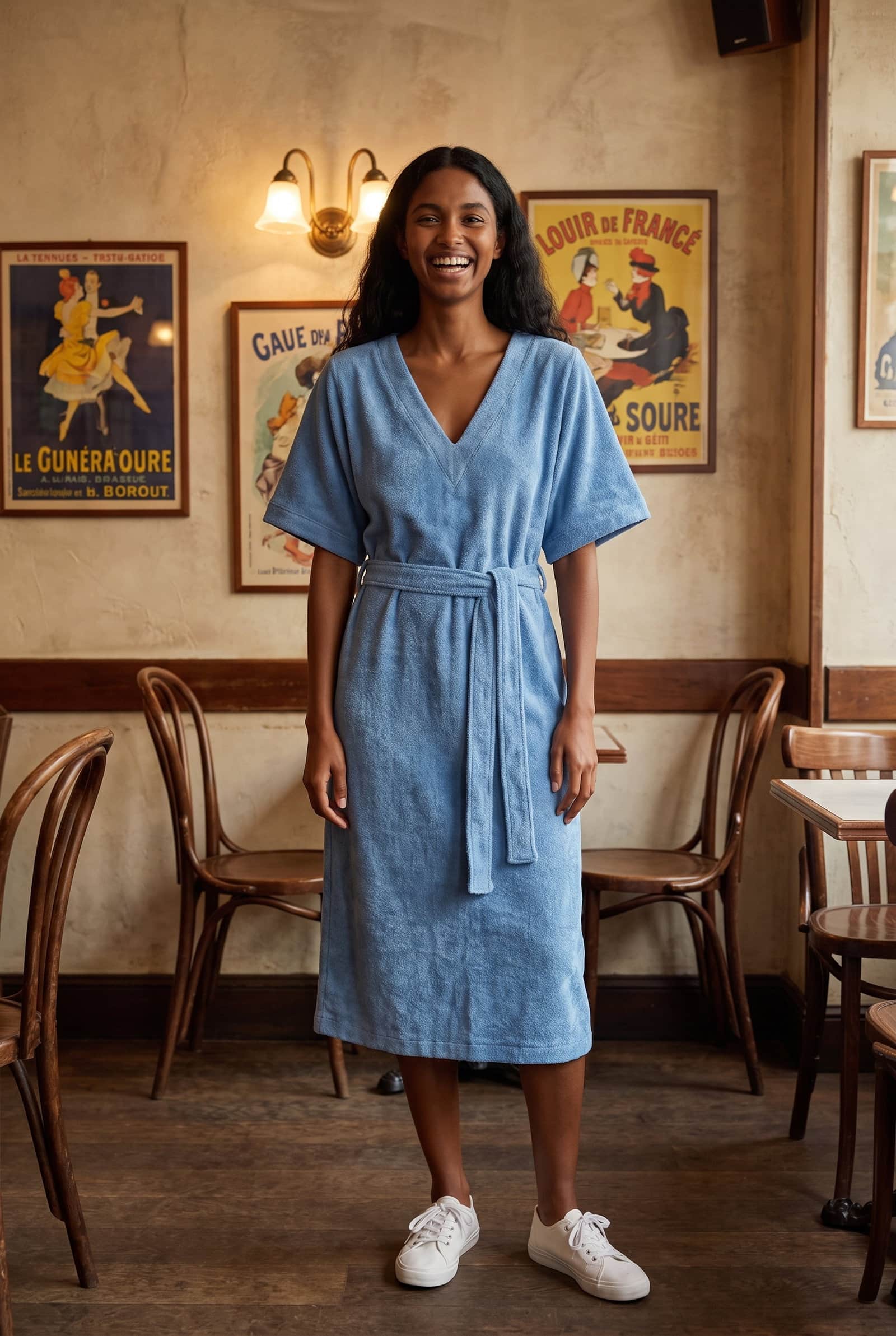 French Blue Towelling Dress