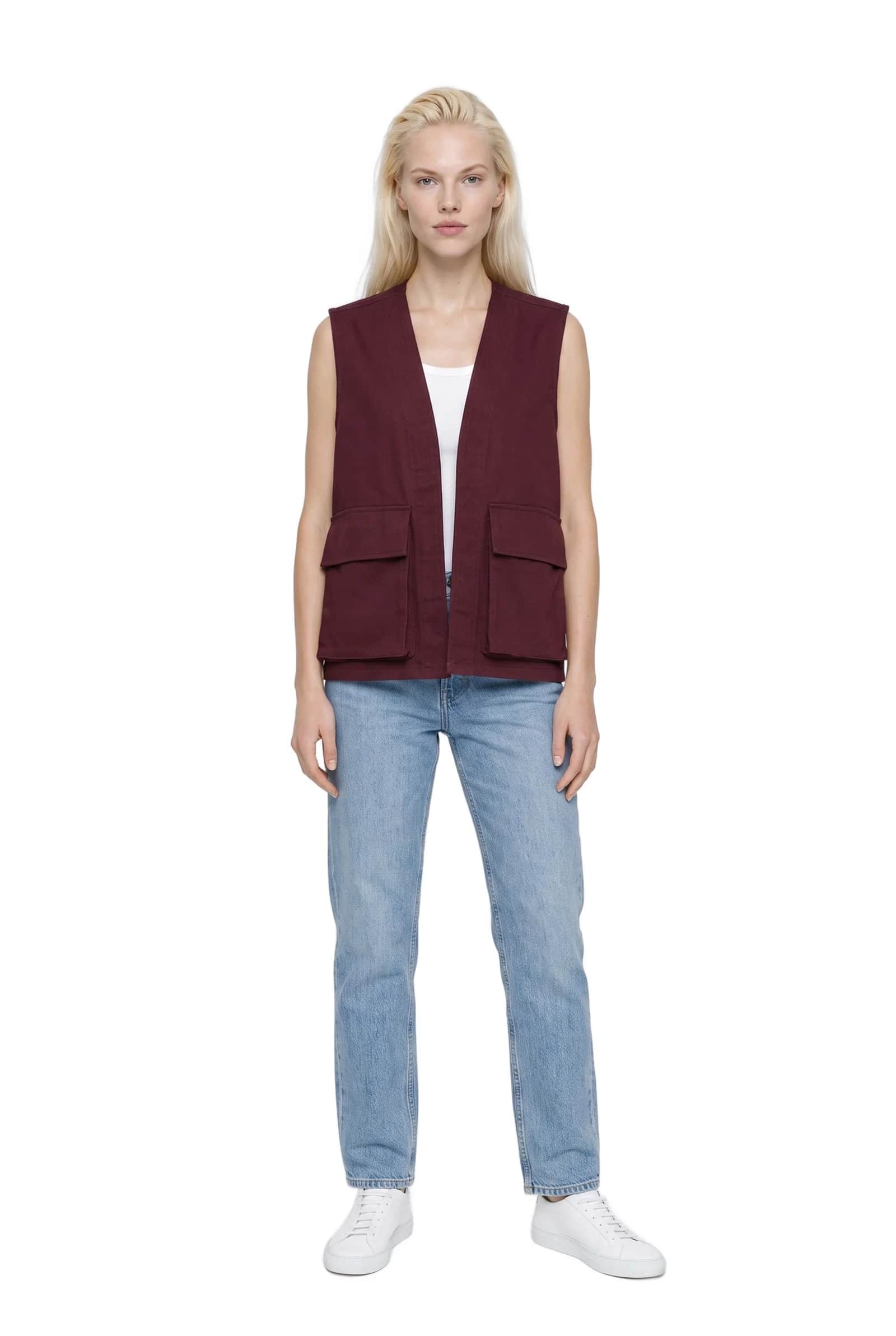 Maroon Utility Vest