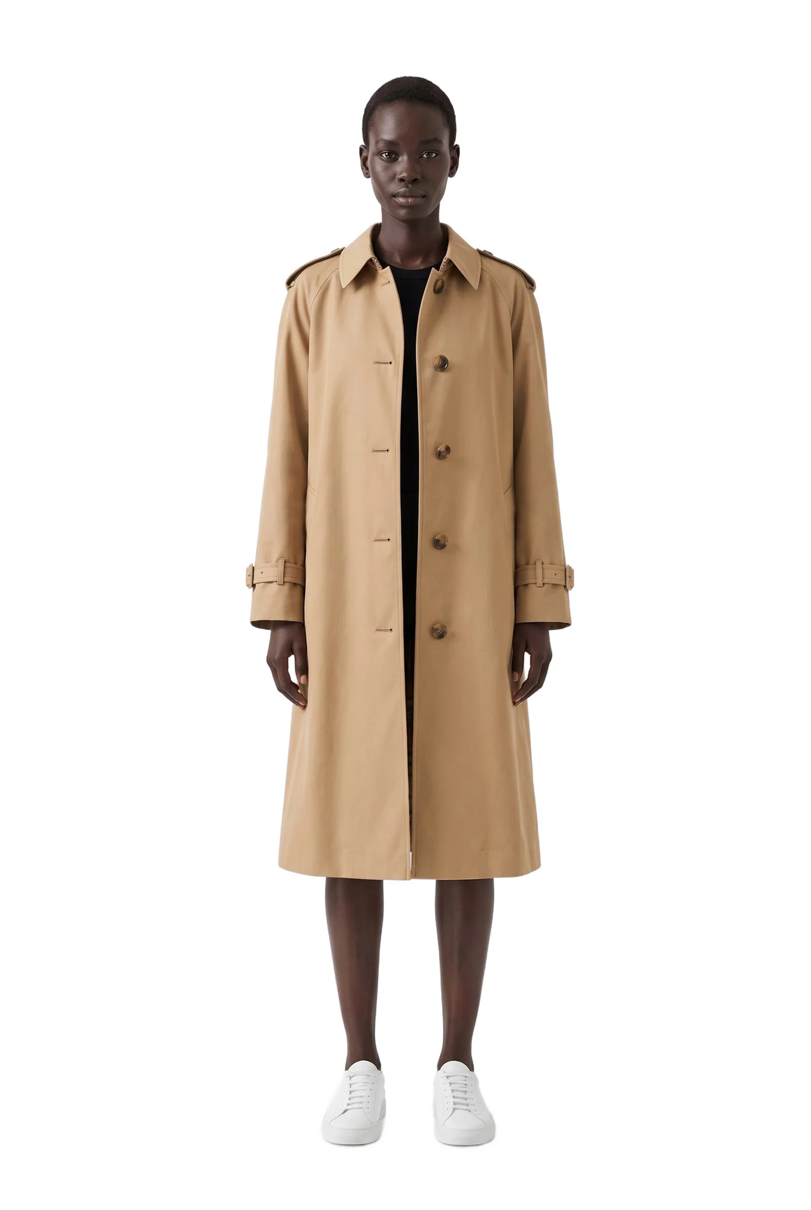 Classic Car Coat with Epaulettes