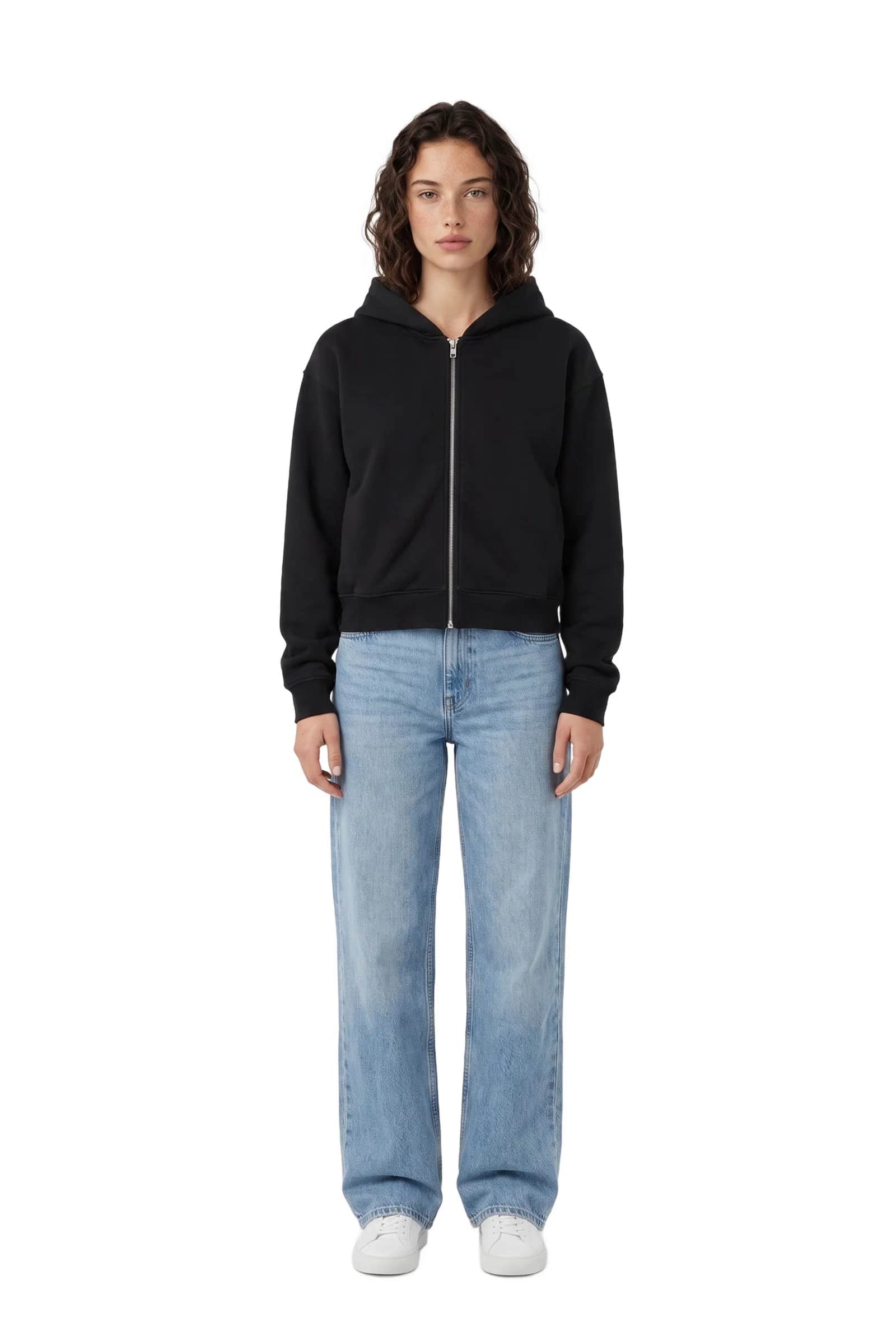 Boxy Zip-up Hoodie