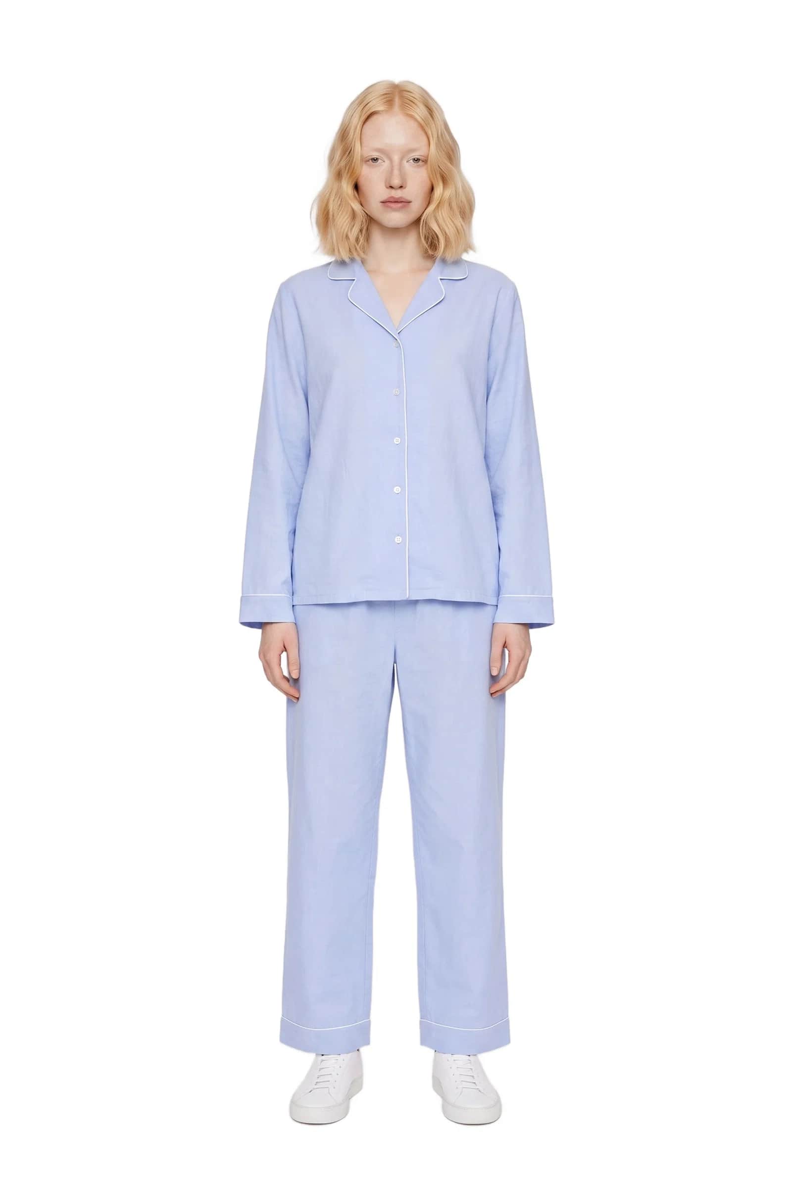 Light Blue Cotton Pyjama Set