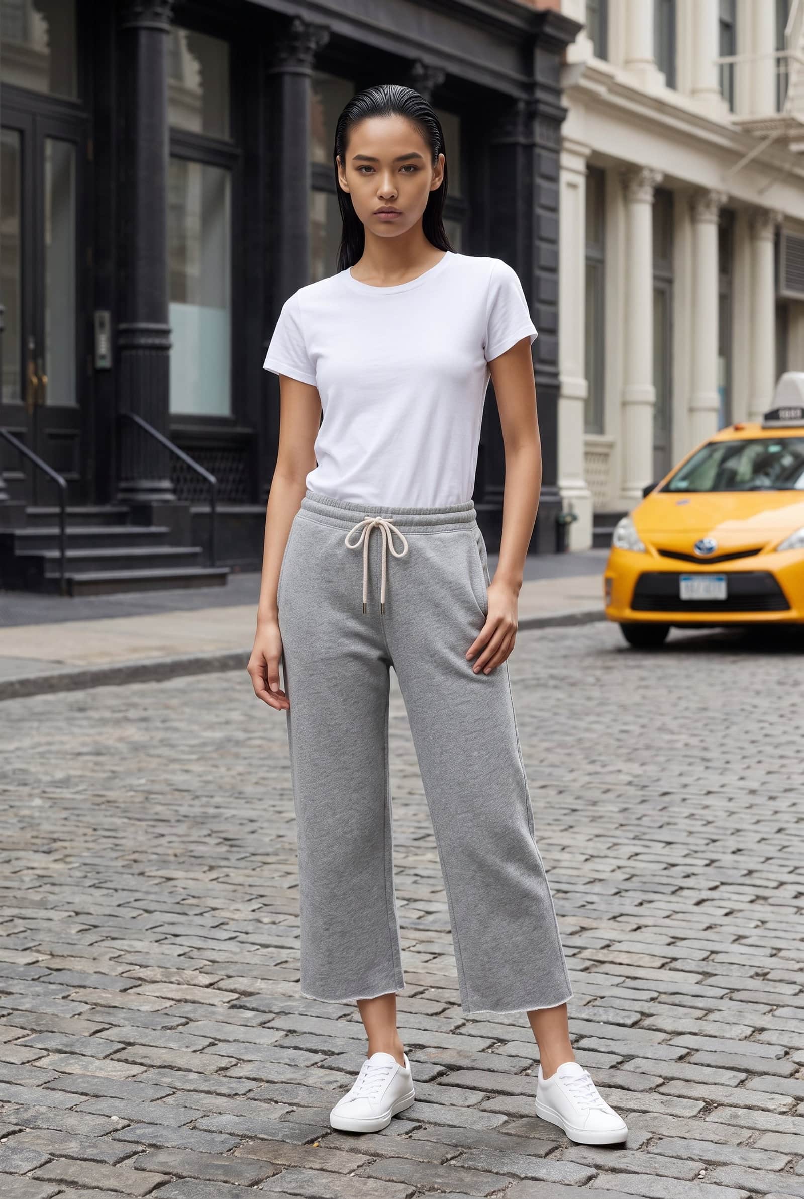 Cropped Track Pants
