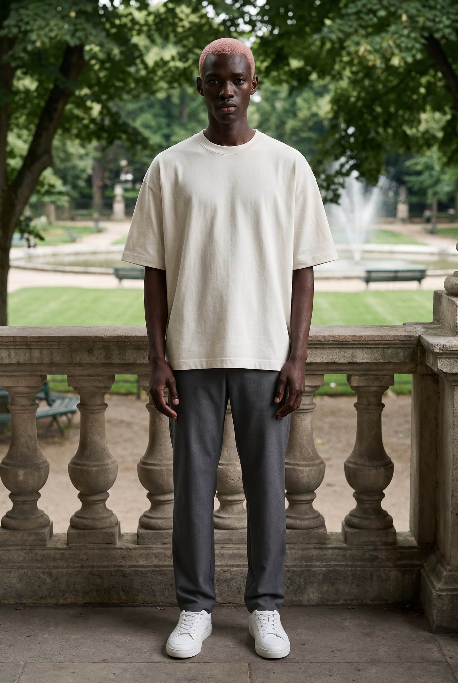 oversized drop shoulder T-shirt