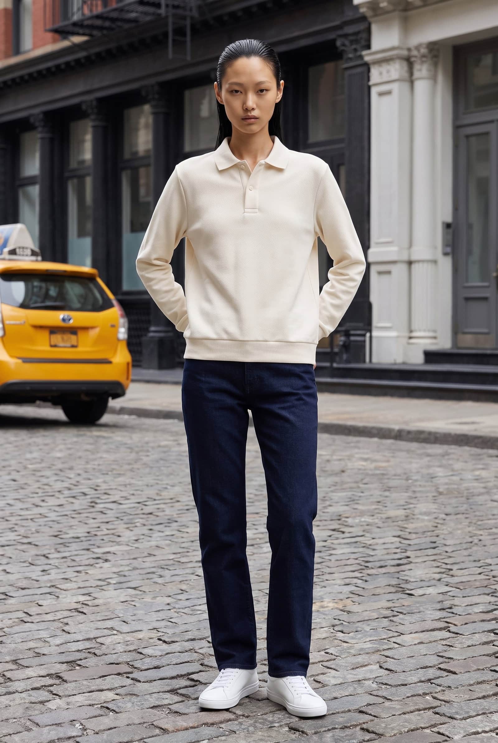rugby-style sweatshirt