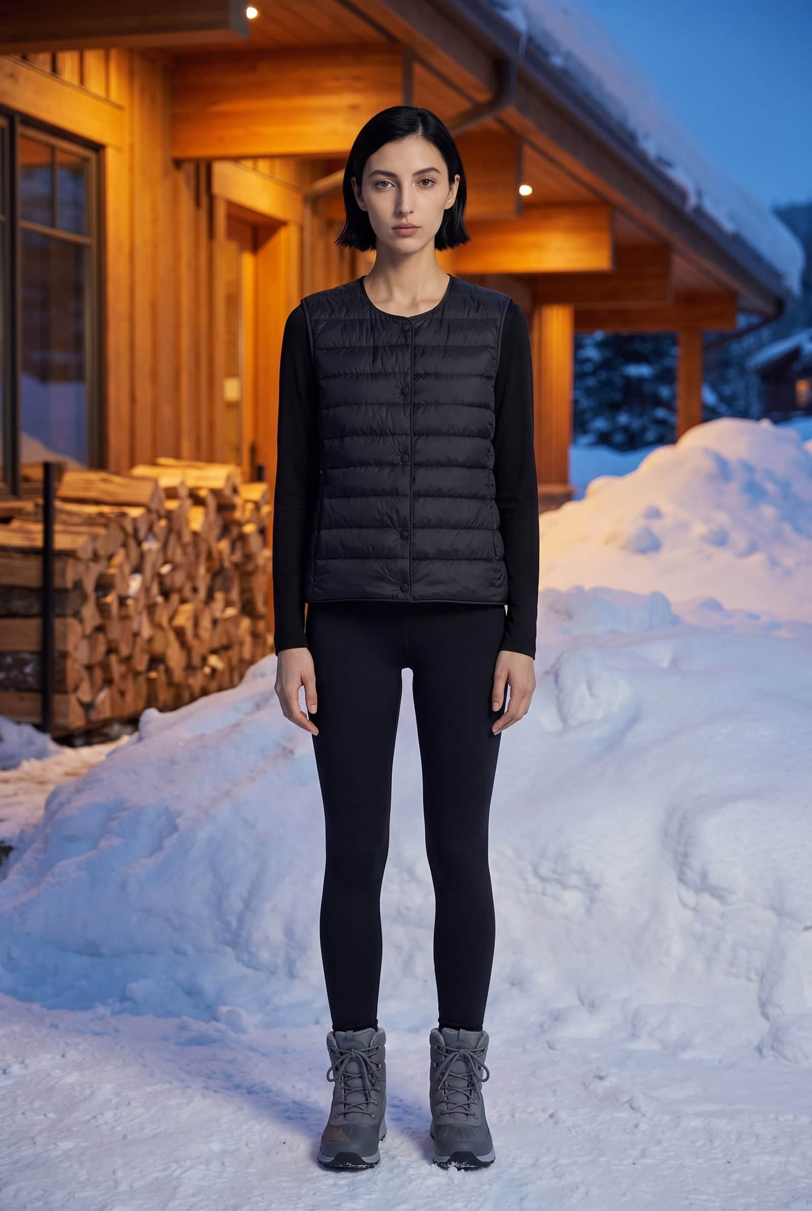Black quilted/puffer vest
