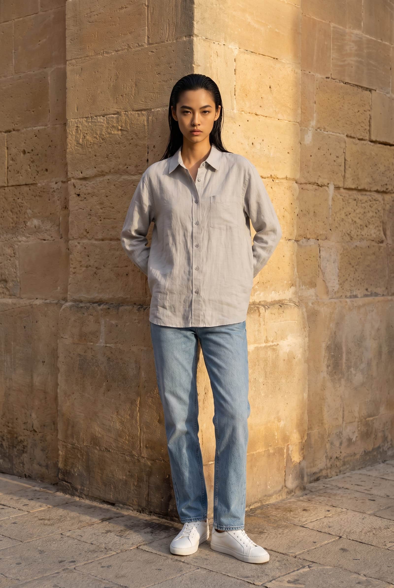 Light Grey Linen Shirt