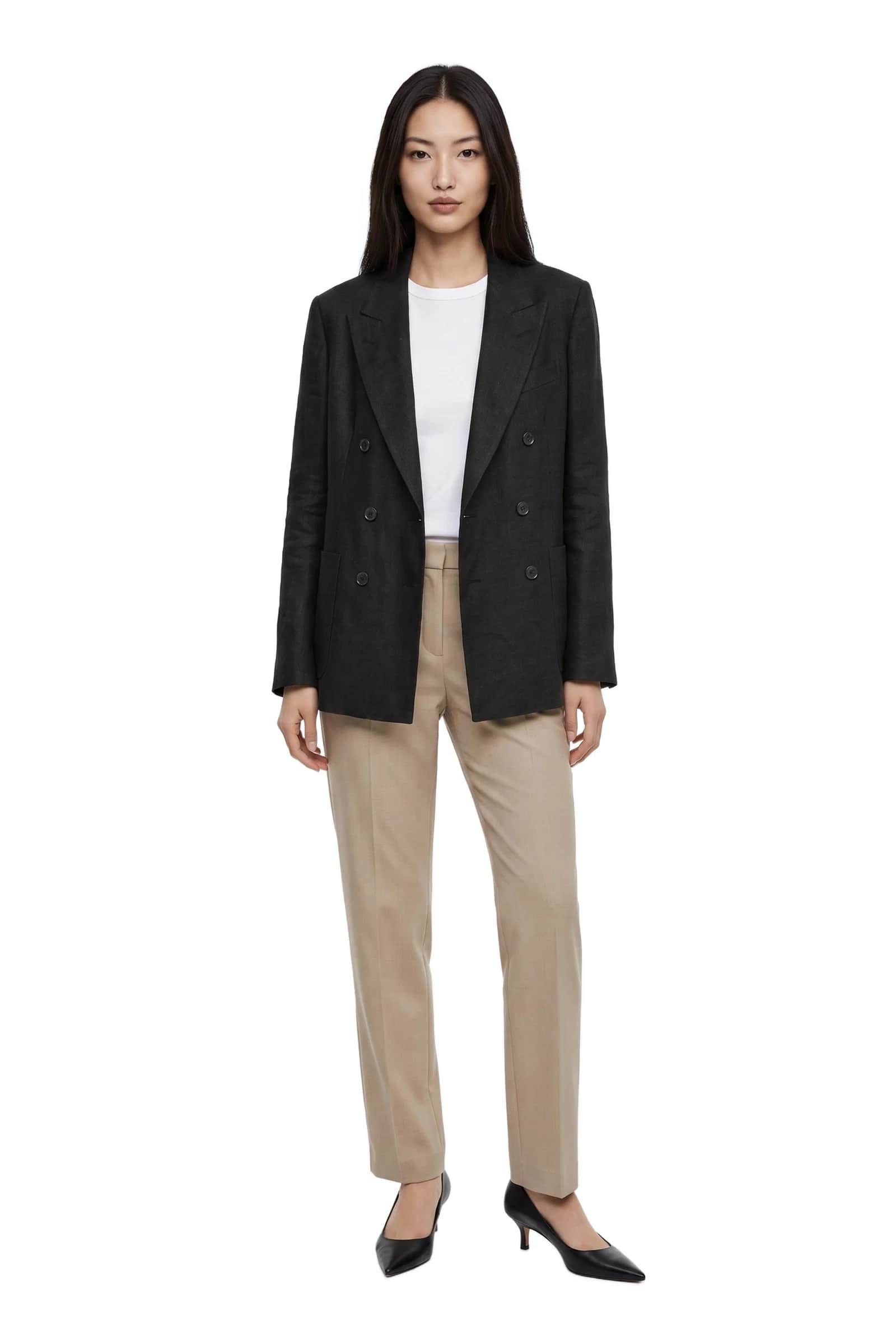 Black Linen Blazer
