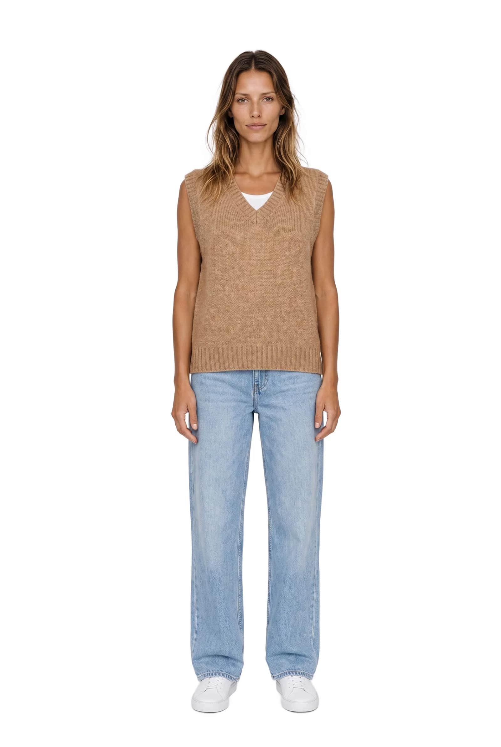 Camel Knit Vest
