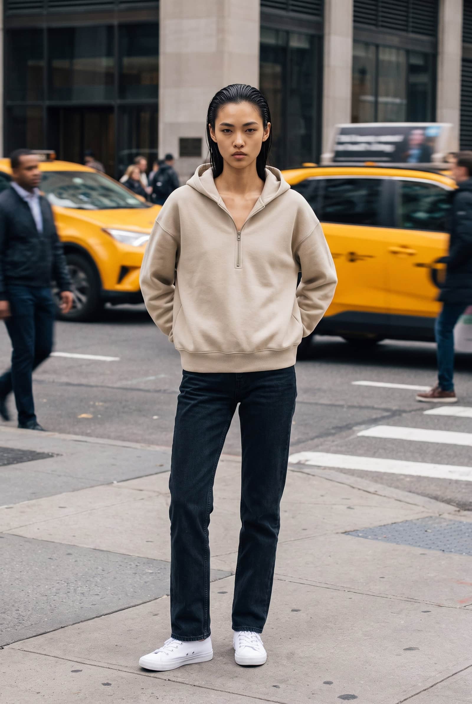 Relaxed Quarter-Zip Pullover