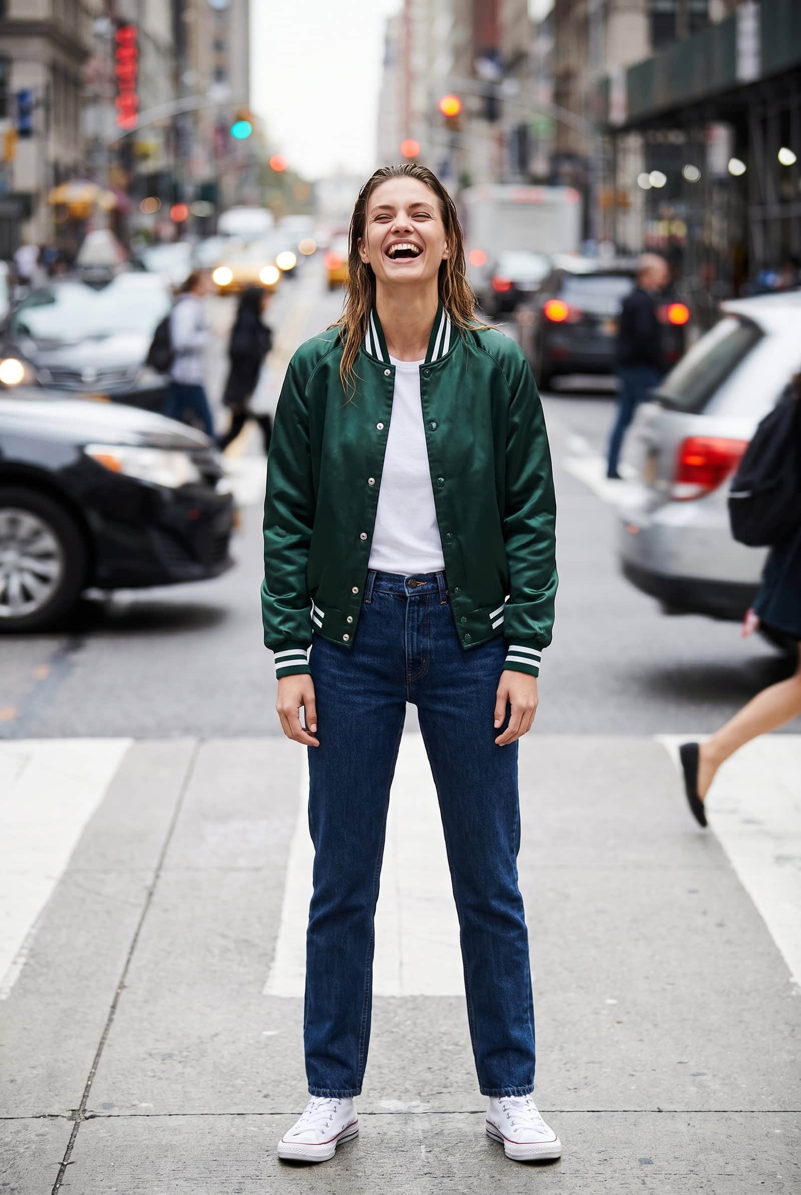 Satin Bomber Jacket