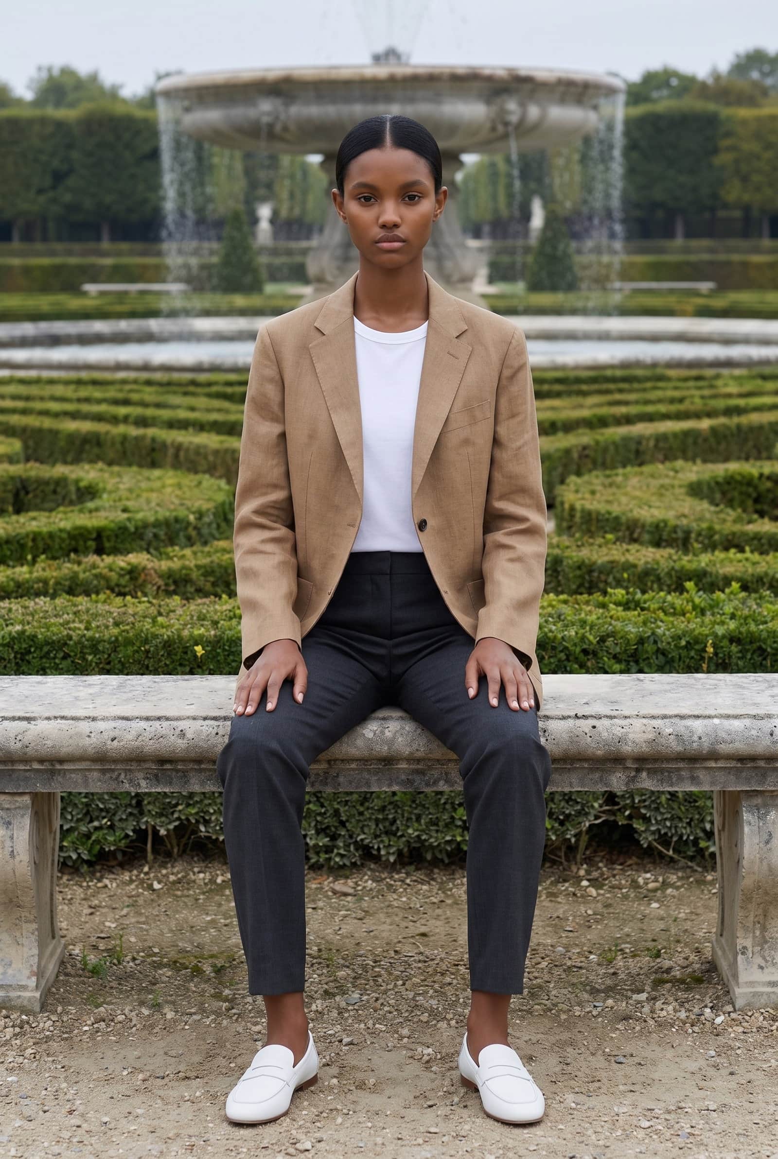 Brown Linen Blazer
