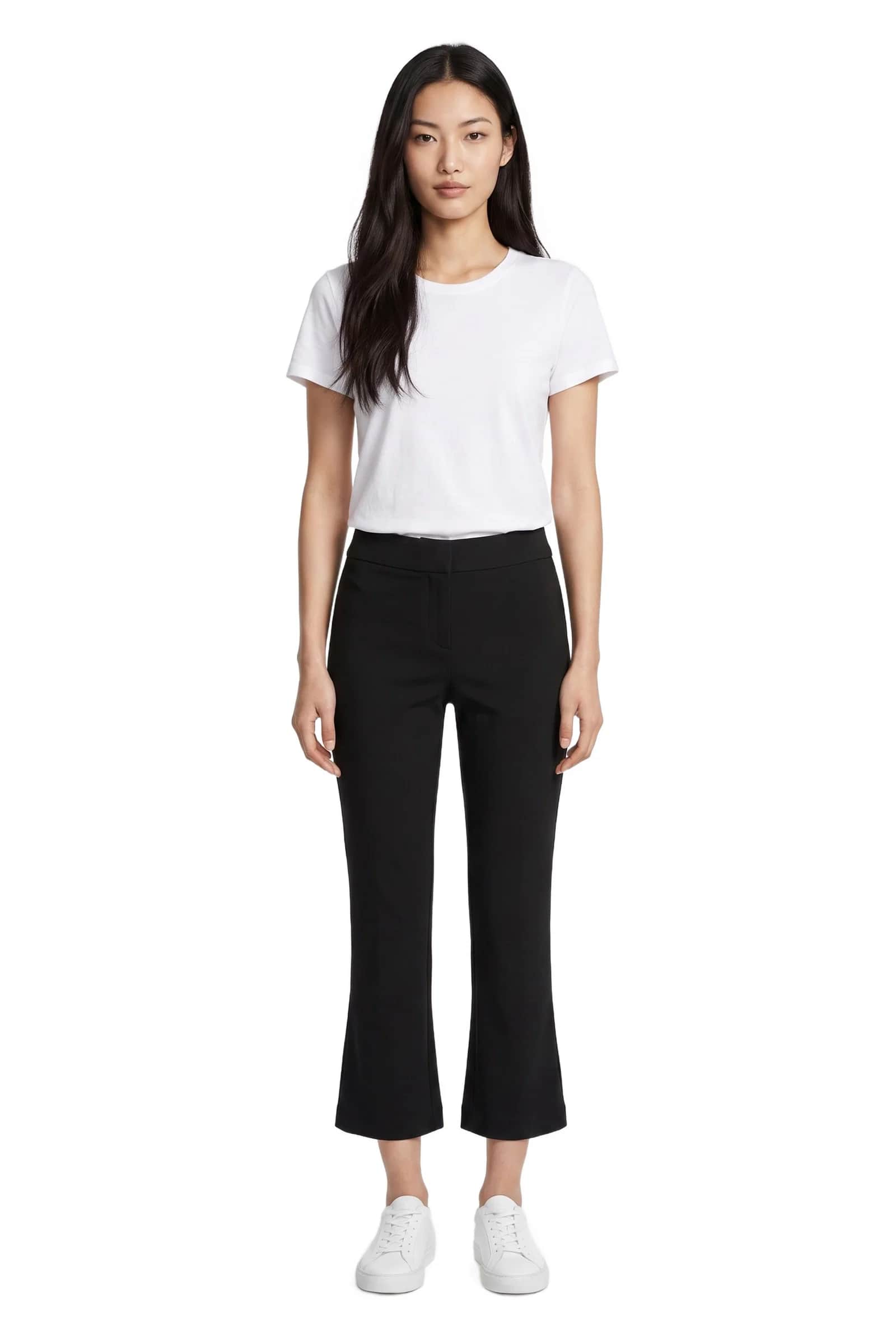Black Flared Capri Pants