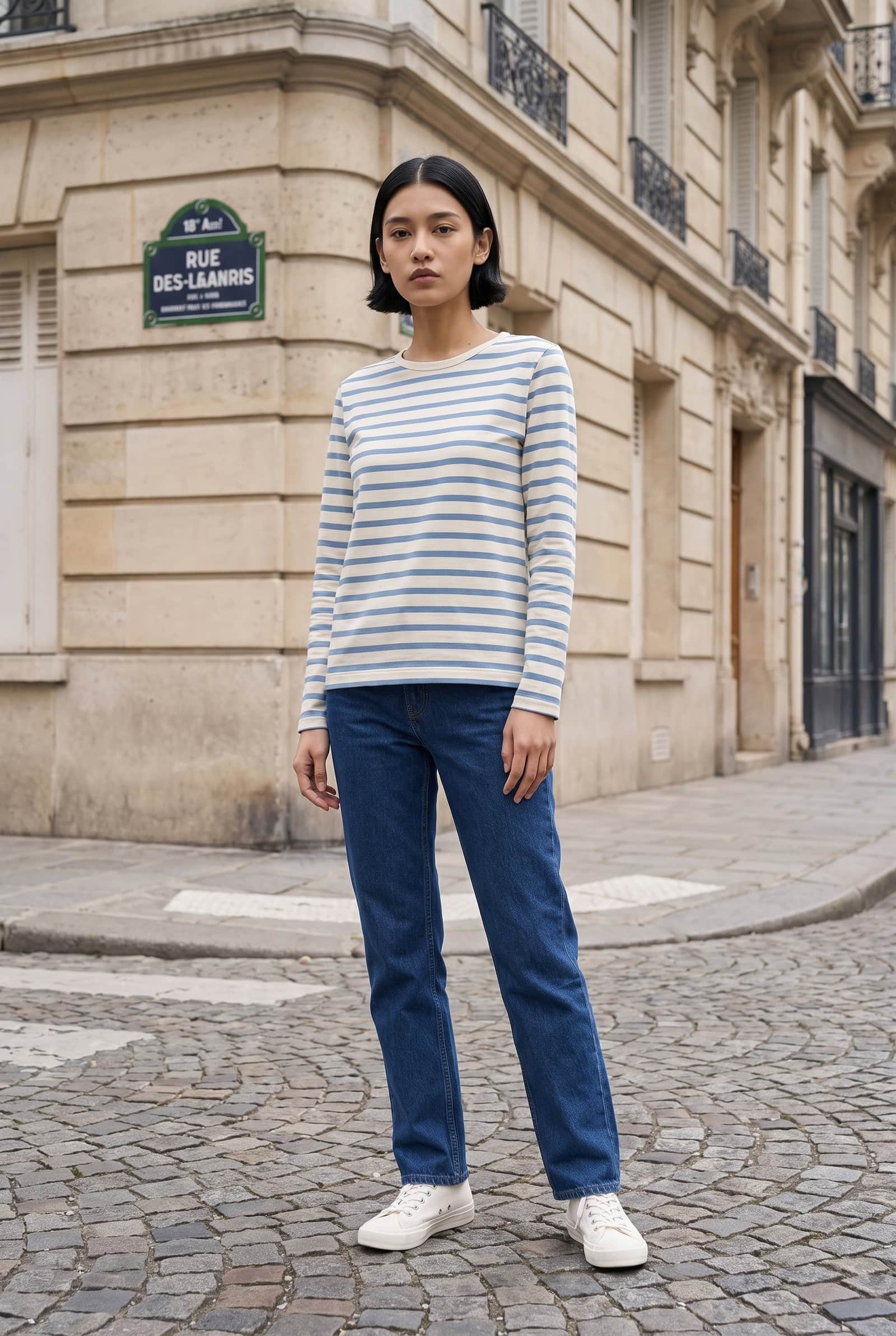 Light Blue Striped Mariniere
