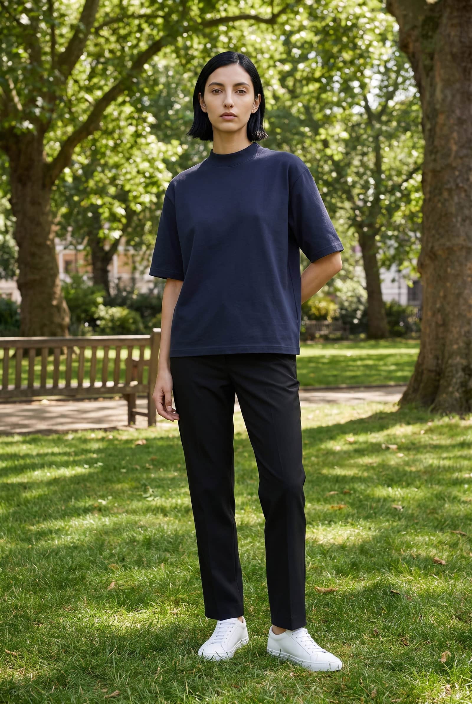 High Neck Boxy T-shirt