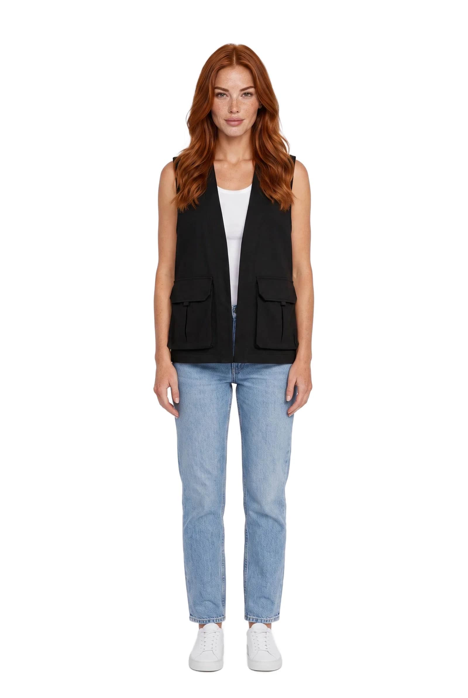 Emerald Black Multi Pocket Vest