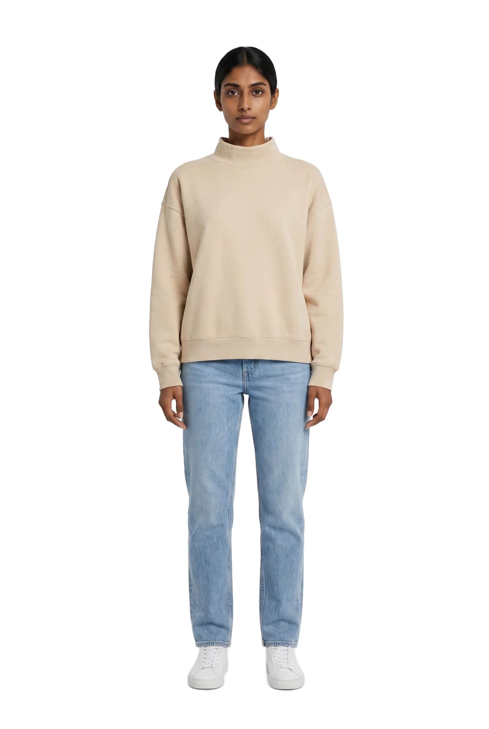 Mock-neck sweatshirt
