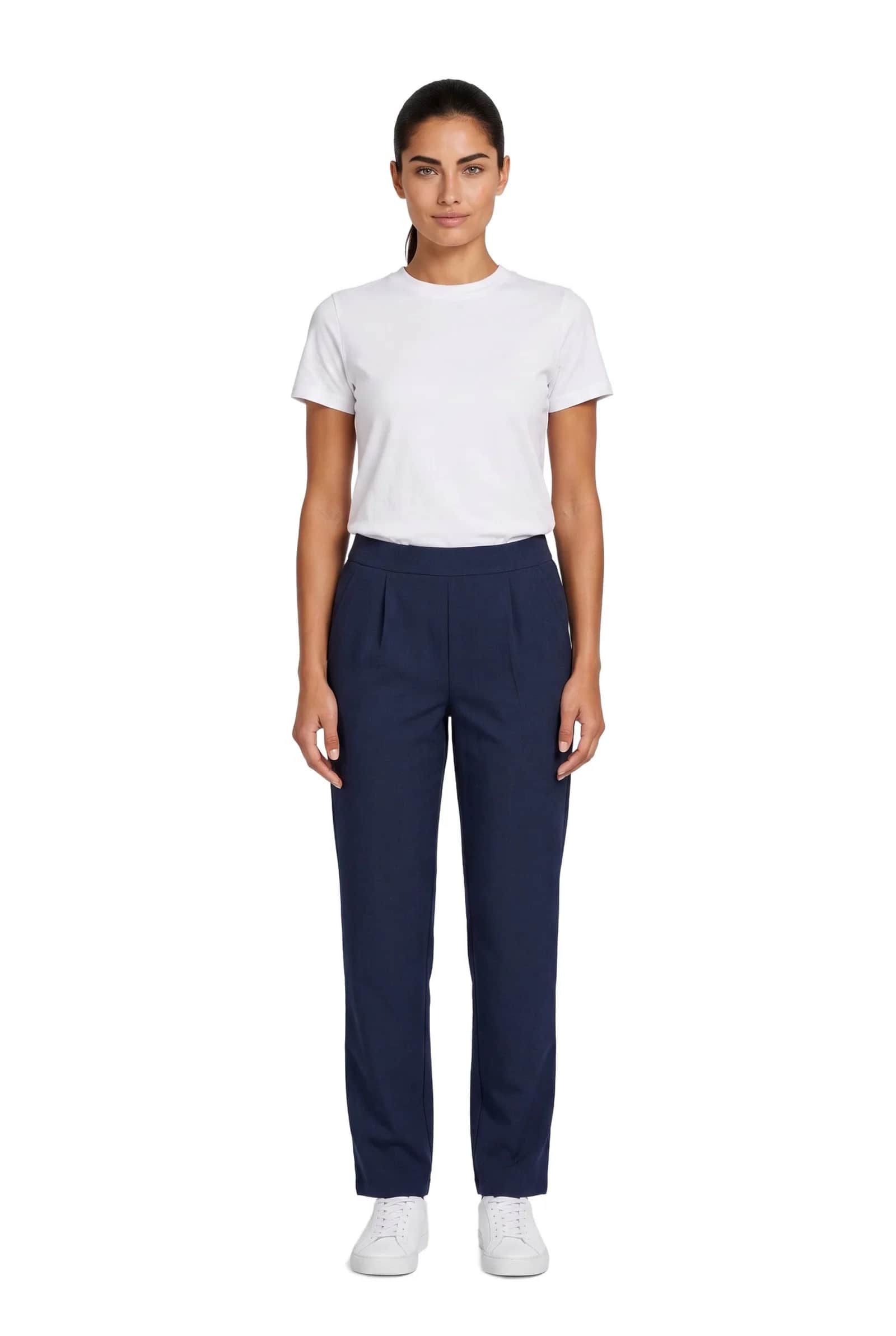 Navy Blue Straight-Leg Scrub Bottoms